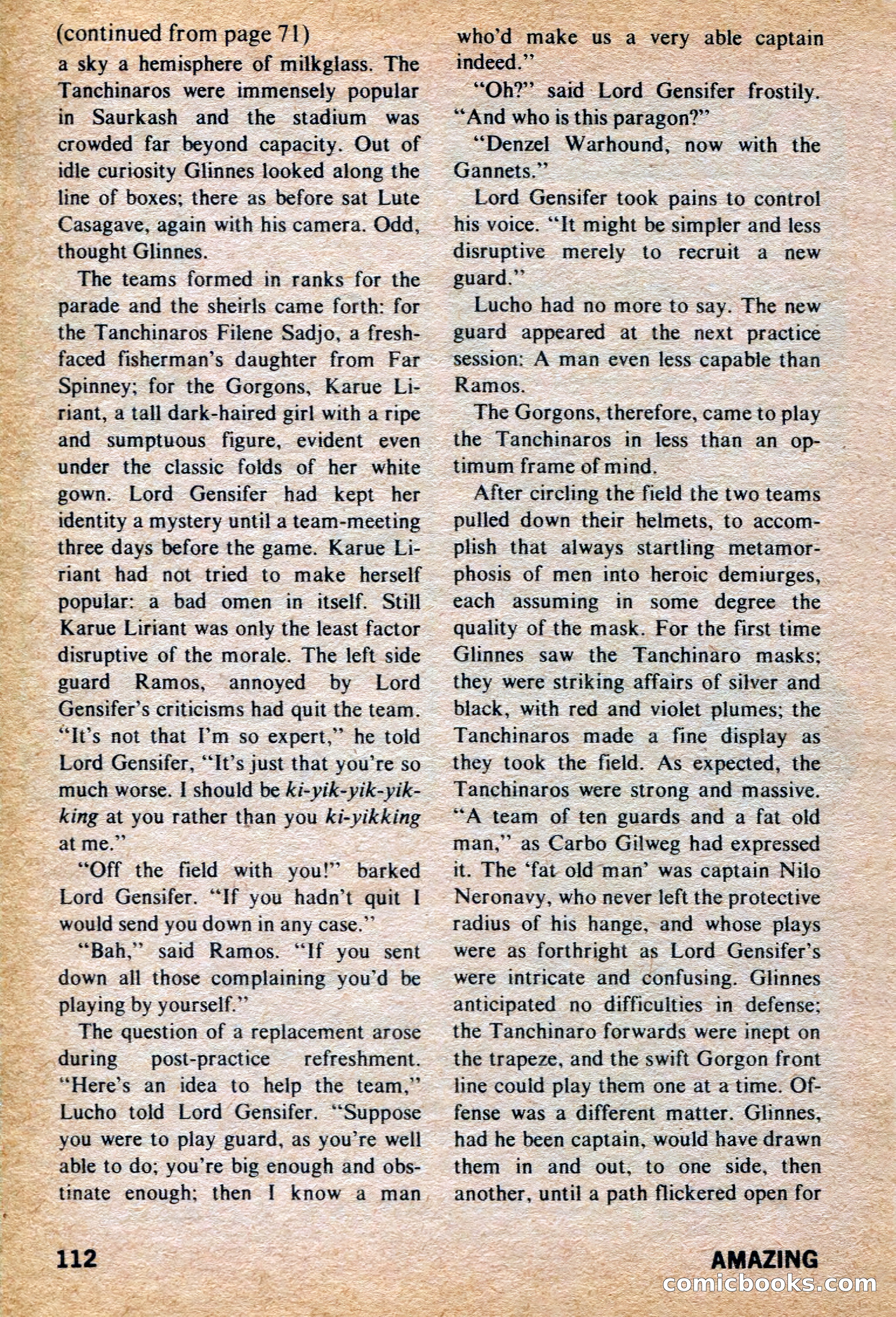 Amazing Stories, March 1973 — page 112 of 132