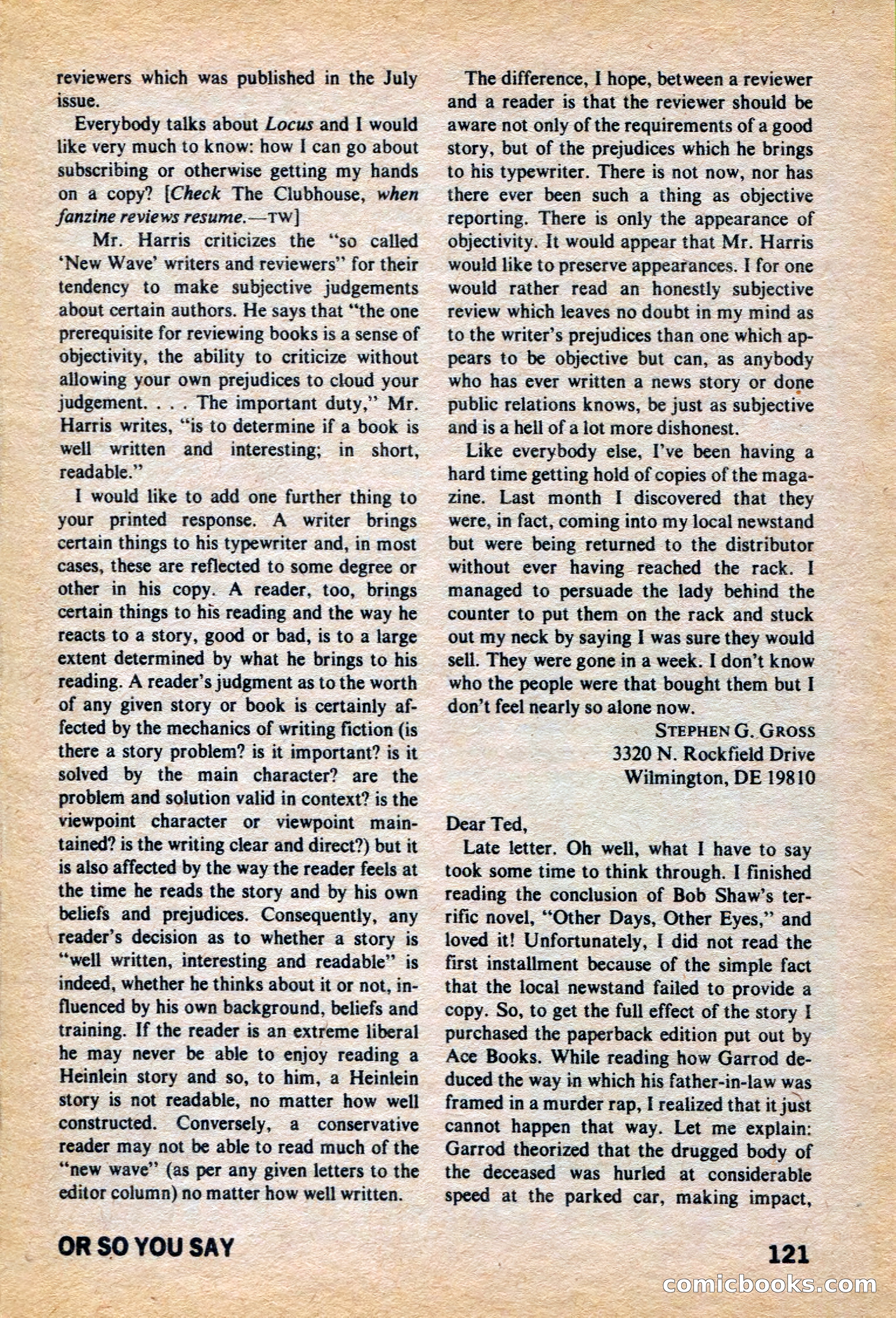 Amazing Stories, March 1973 — page 121 of 132