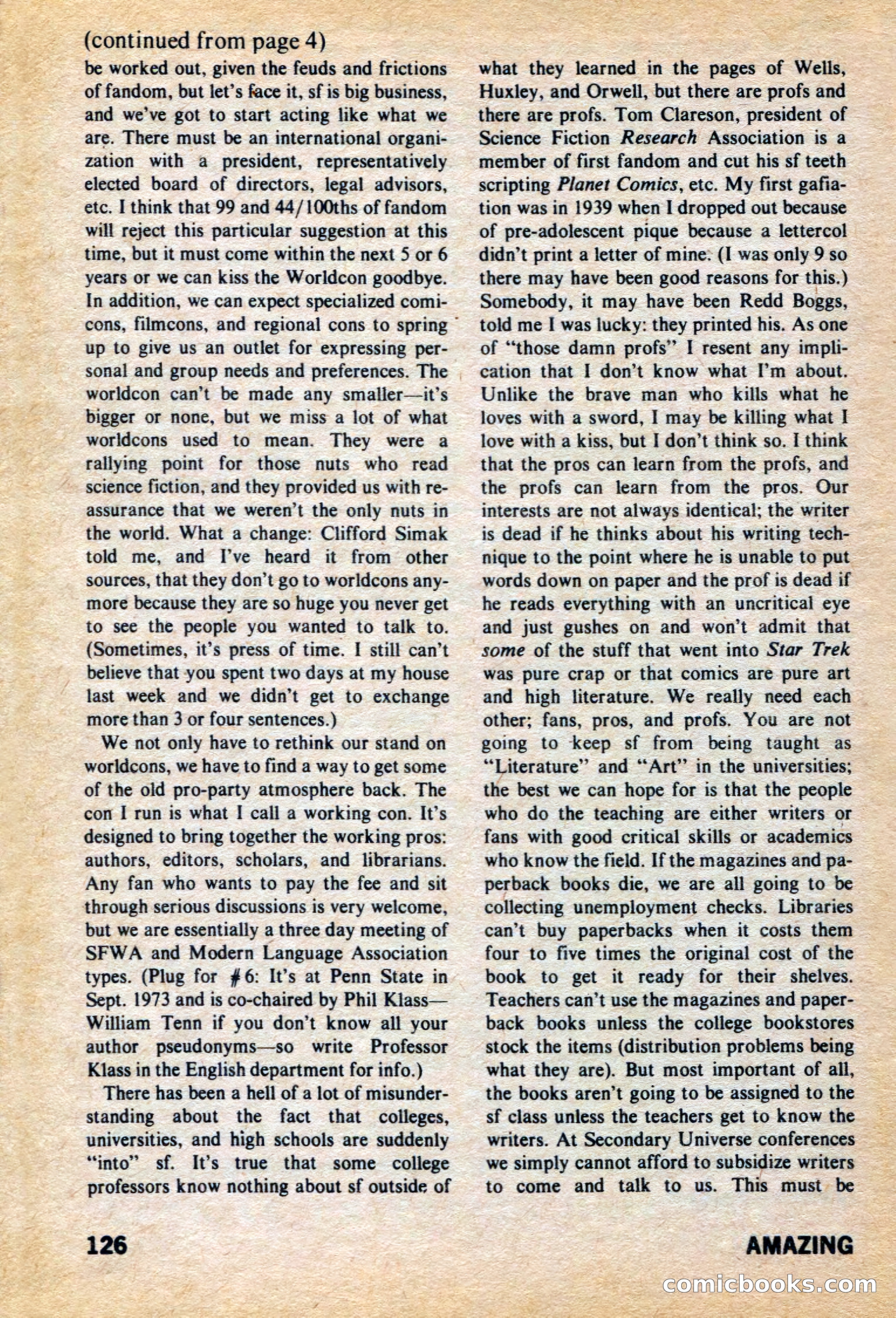 Amazing Stories, March 1973 — page 126 of 132