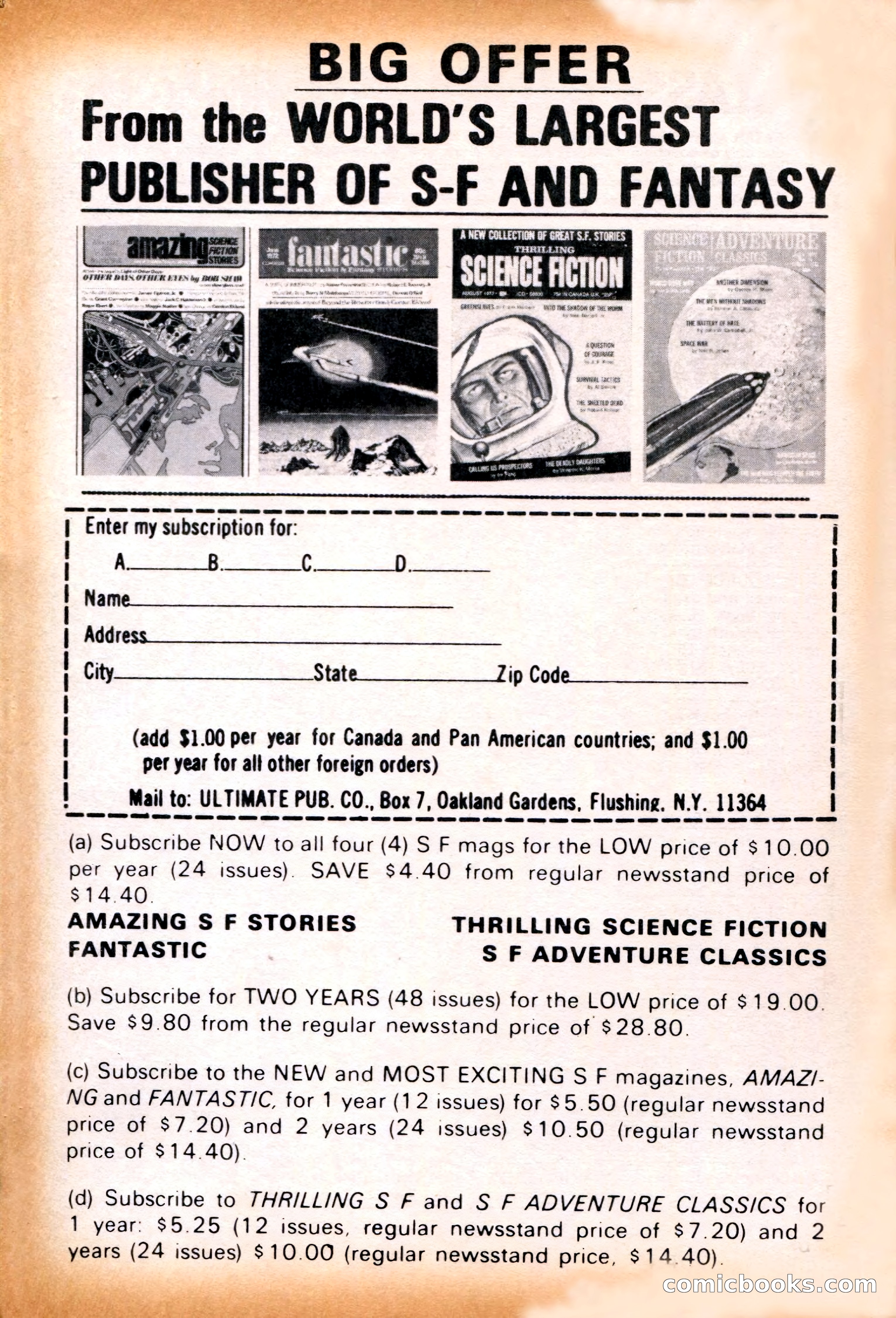 Amazing Stories, March 1973 — page 131 of 132