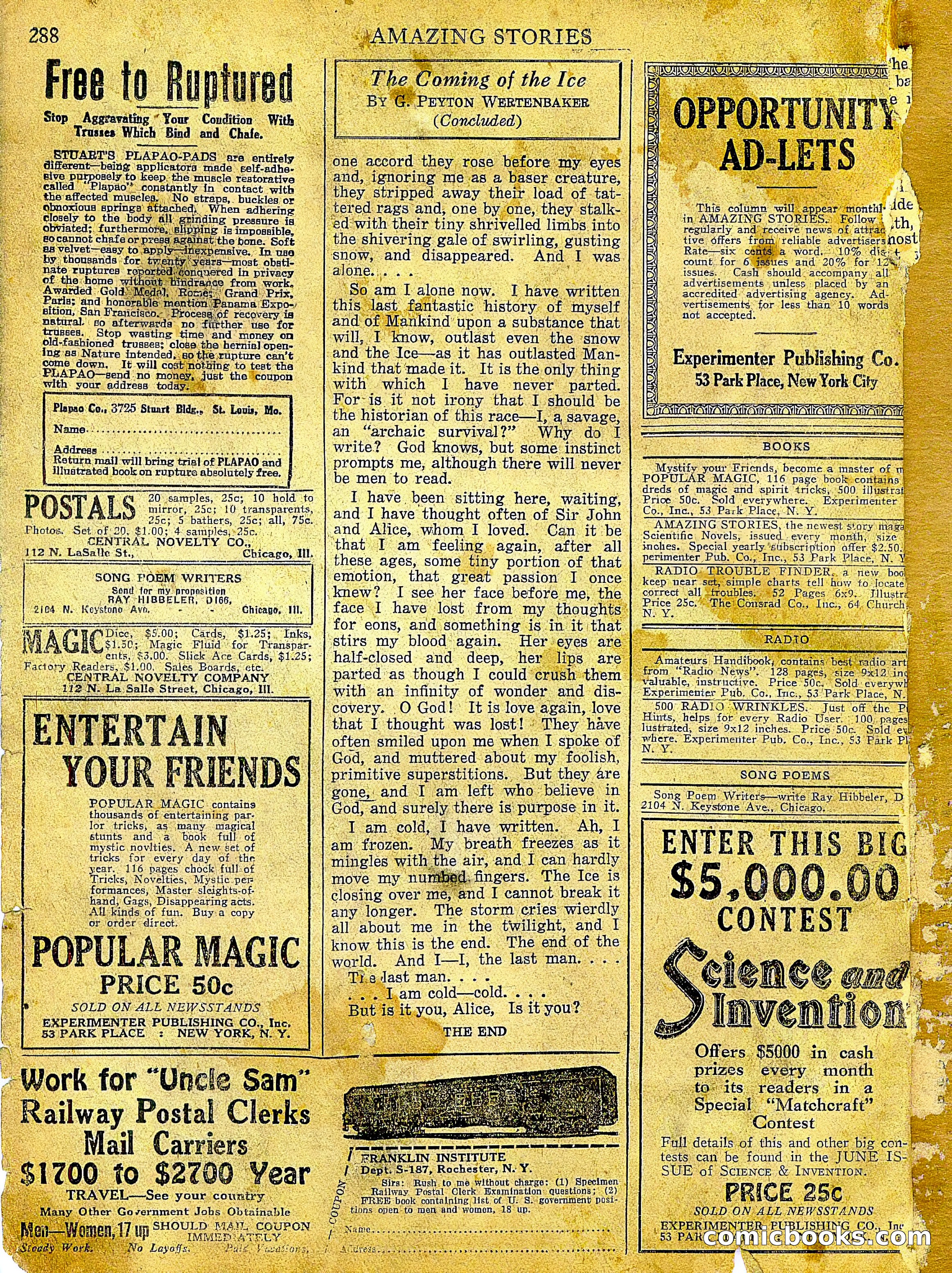 Amazing Stories, Vol. 1, No. 3 — page 97 of 97