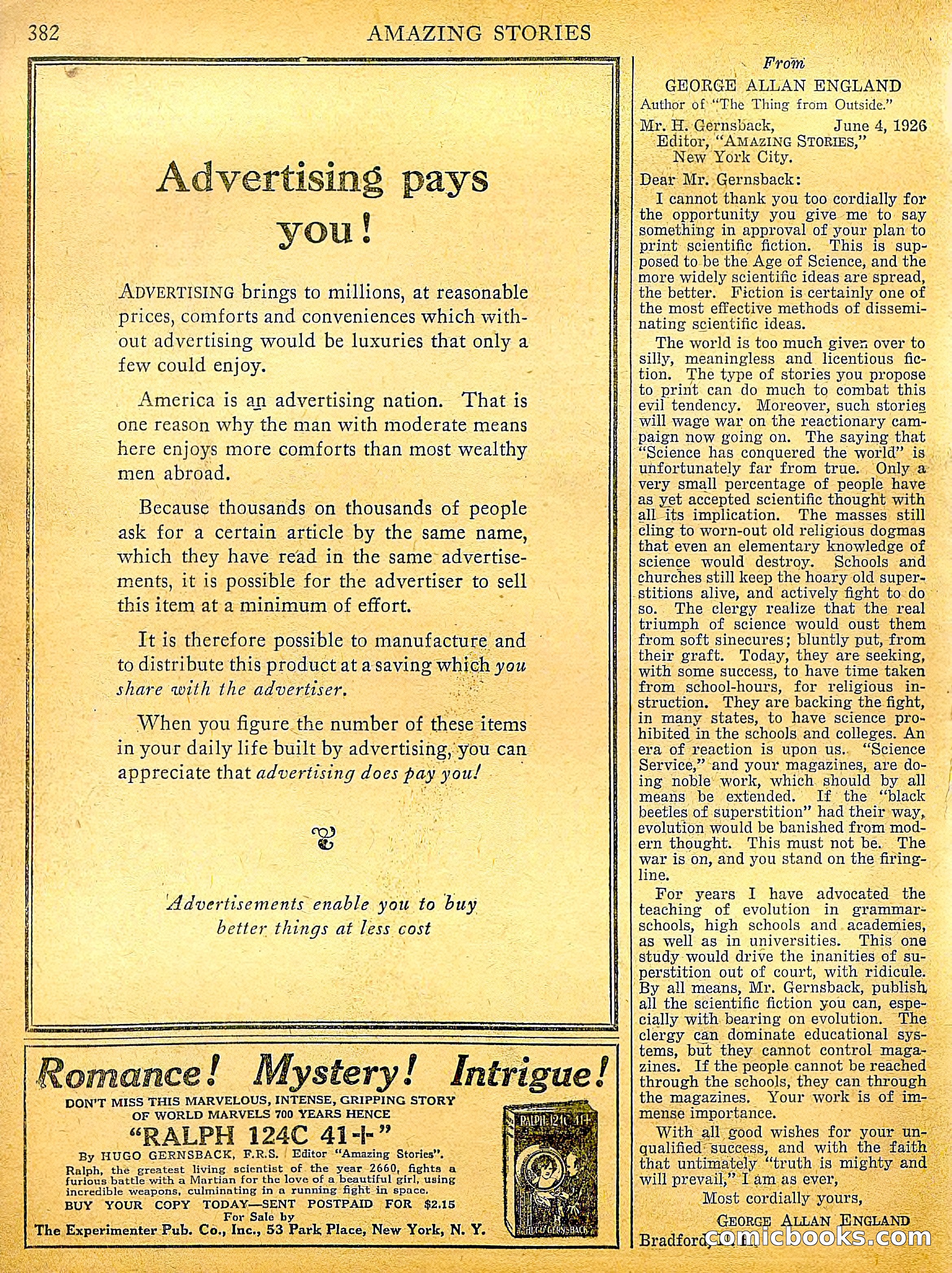 Amazing Stories, Vol. 1, No. 4 — page 94 of 96