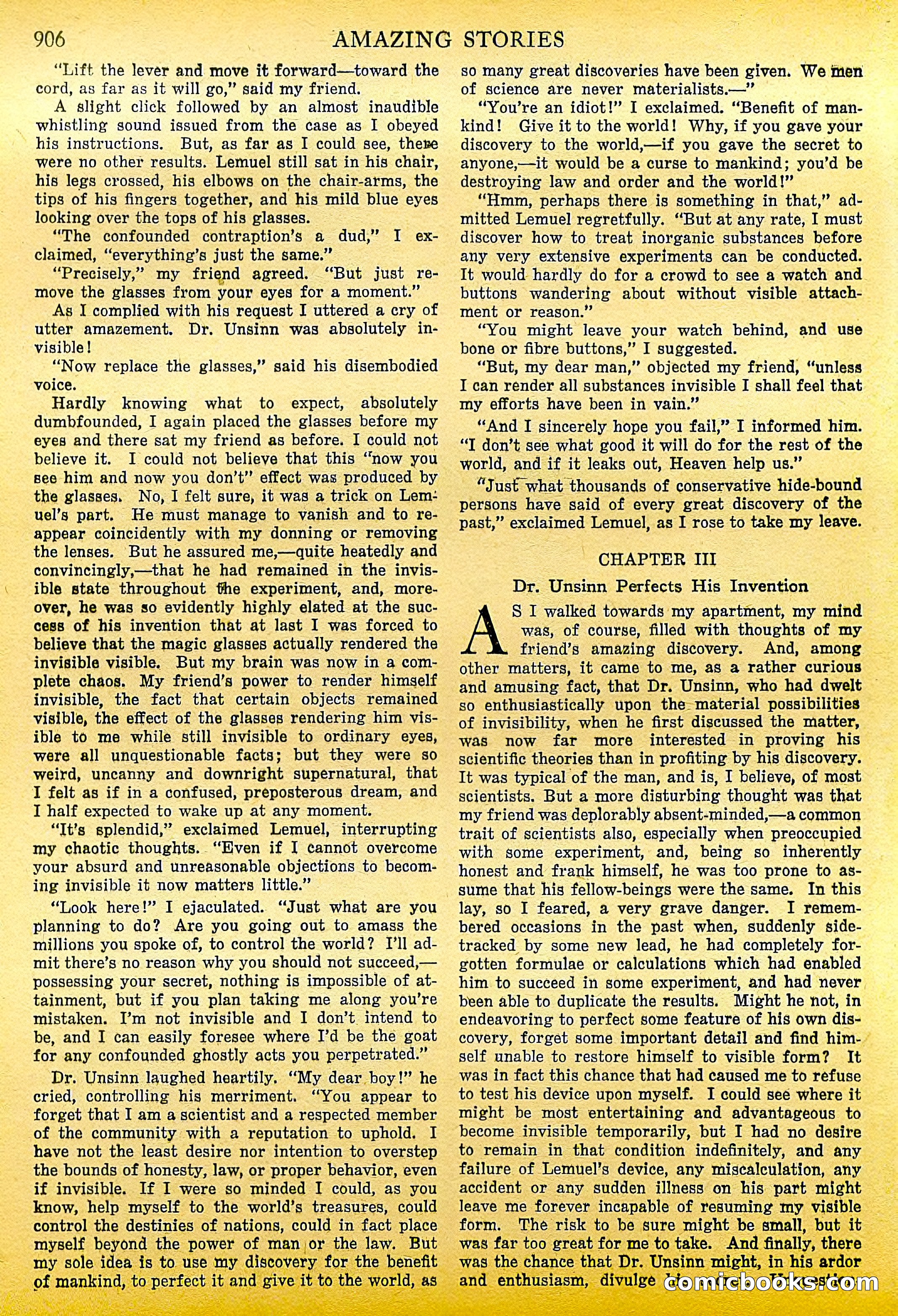 Amazing Stories, Vol. 1 No. 10 — page 35 of 107