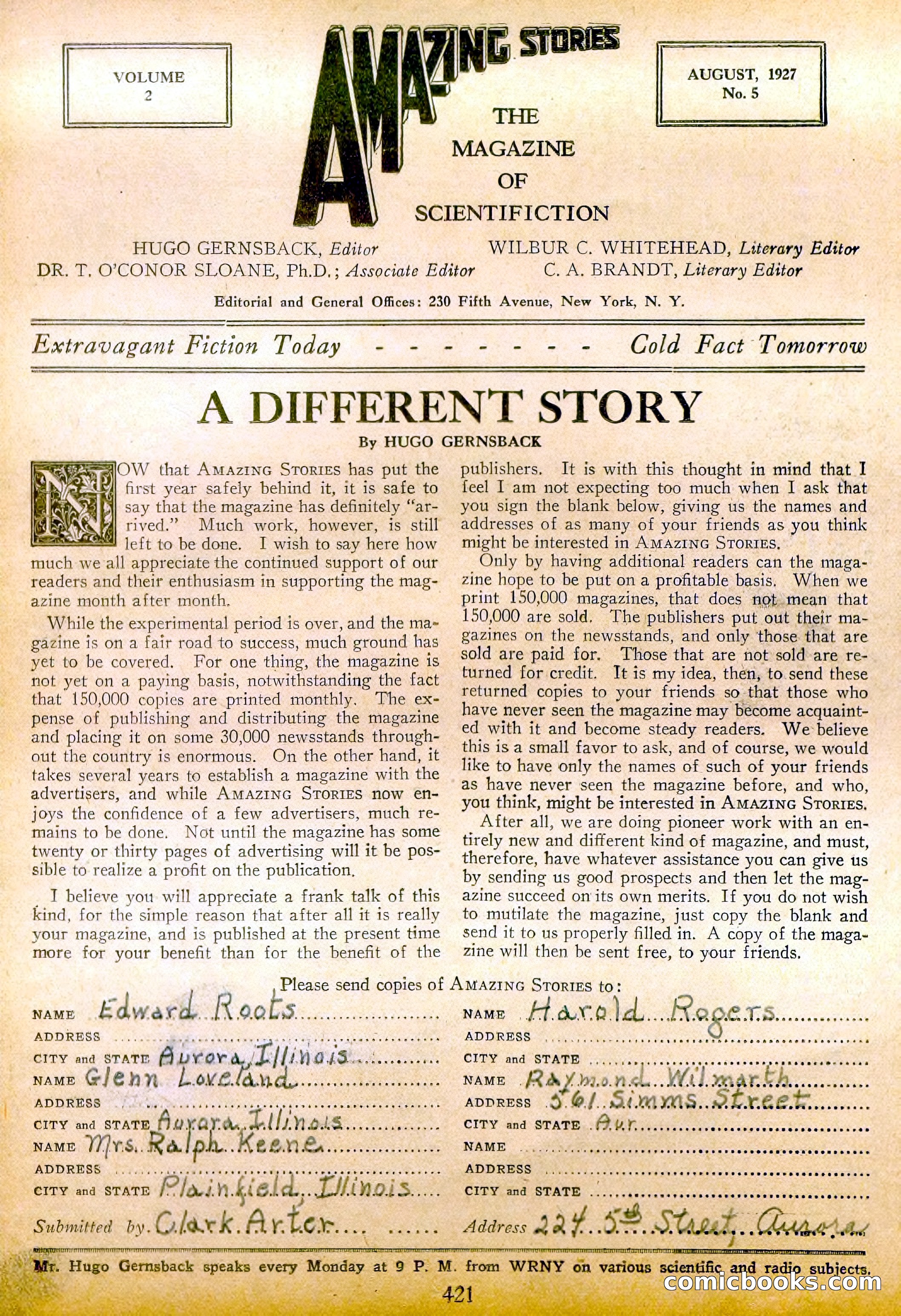 Amazing Stories, Vol. 2 No. 5 — page 6 of 107