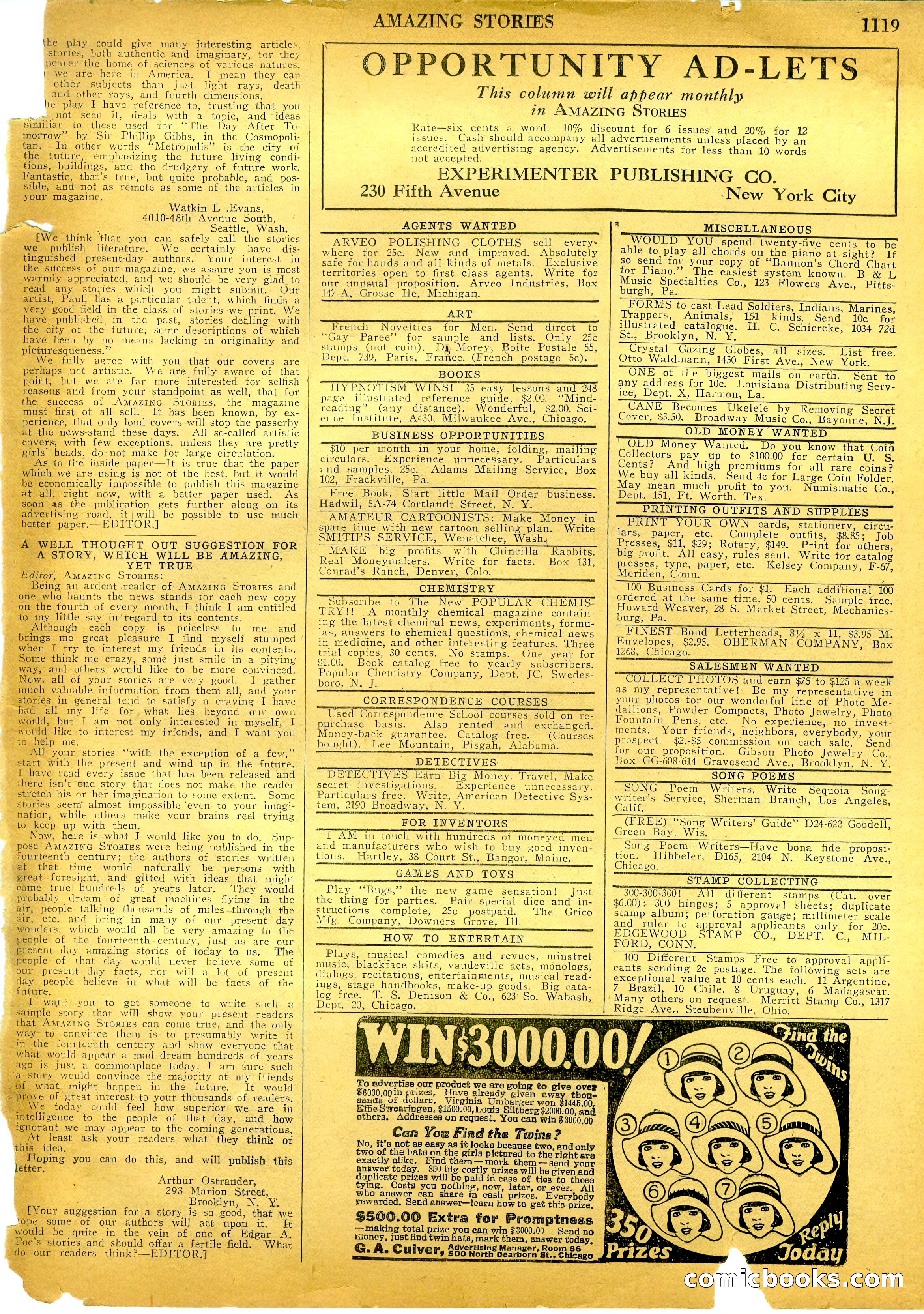 Amazing Stories, Vol. 2 No. 11 — page 100 of 103