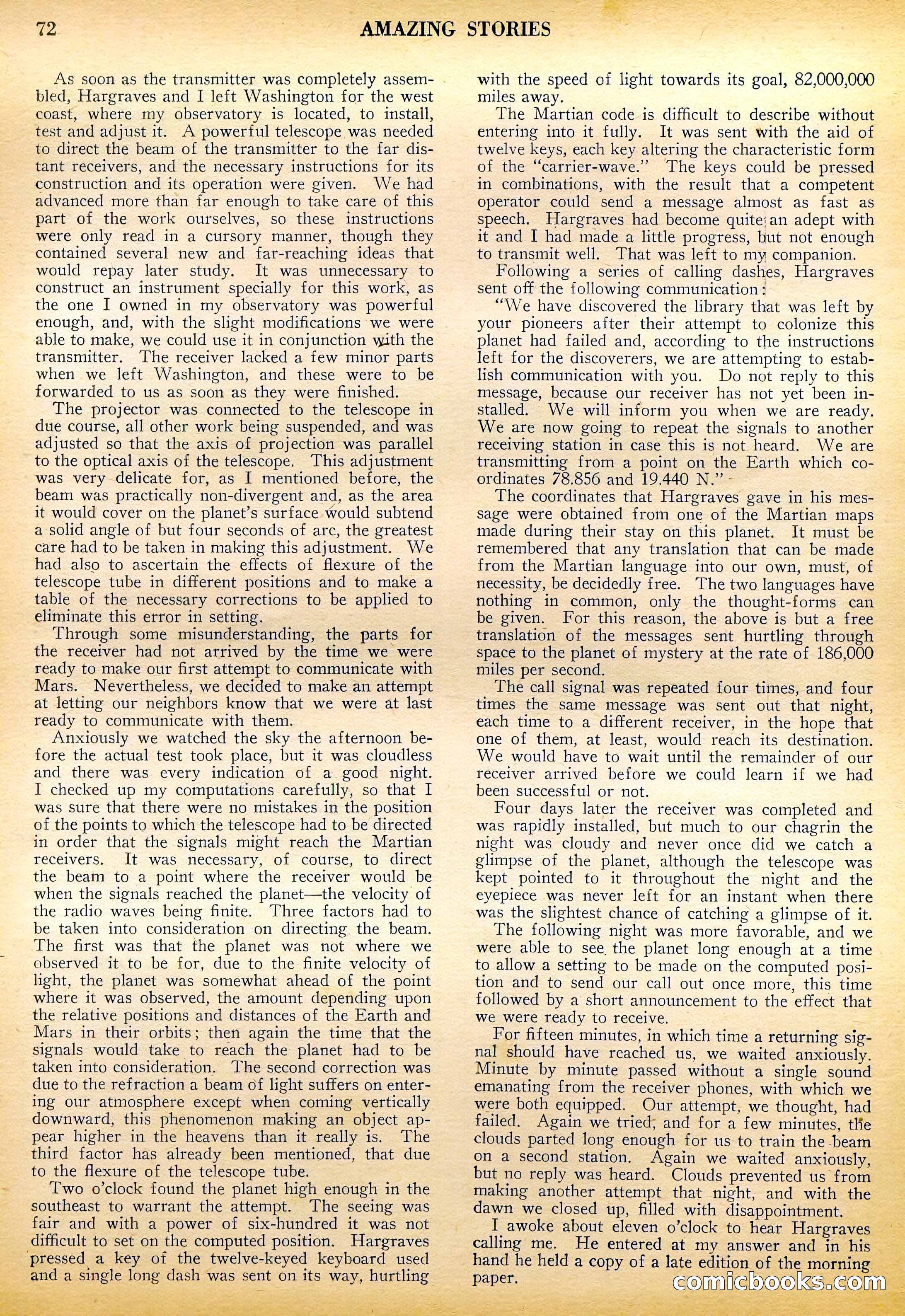 Amazing Stories, Vol. 3, No. 1 — page 73 of 99