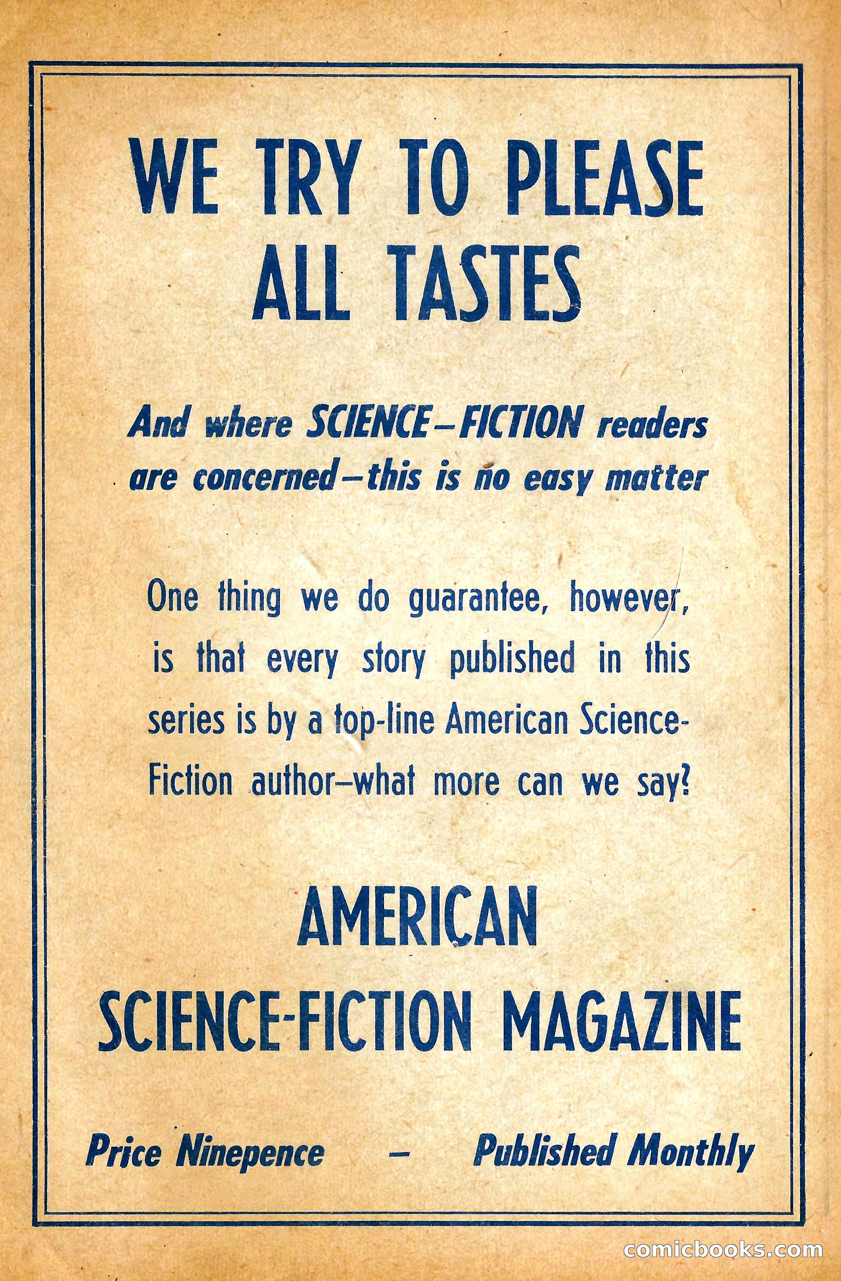 American Science Fiction Magazine #30 — page 36 of 36