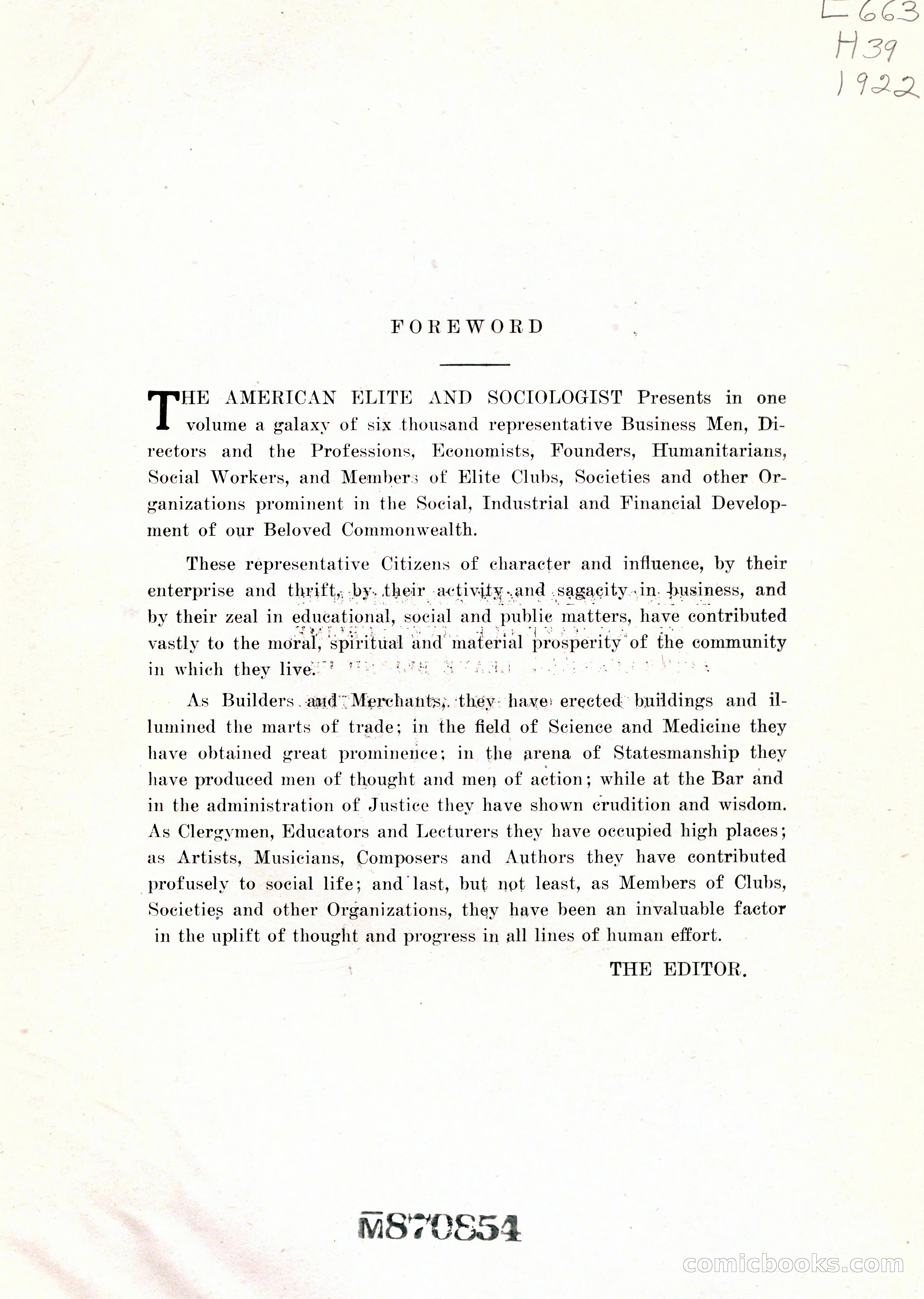 The American Elite and Sociologist Blue Book — page 7 of 396