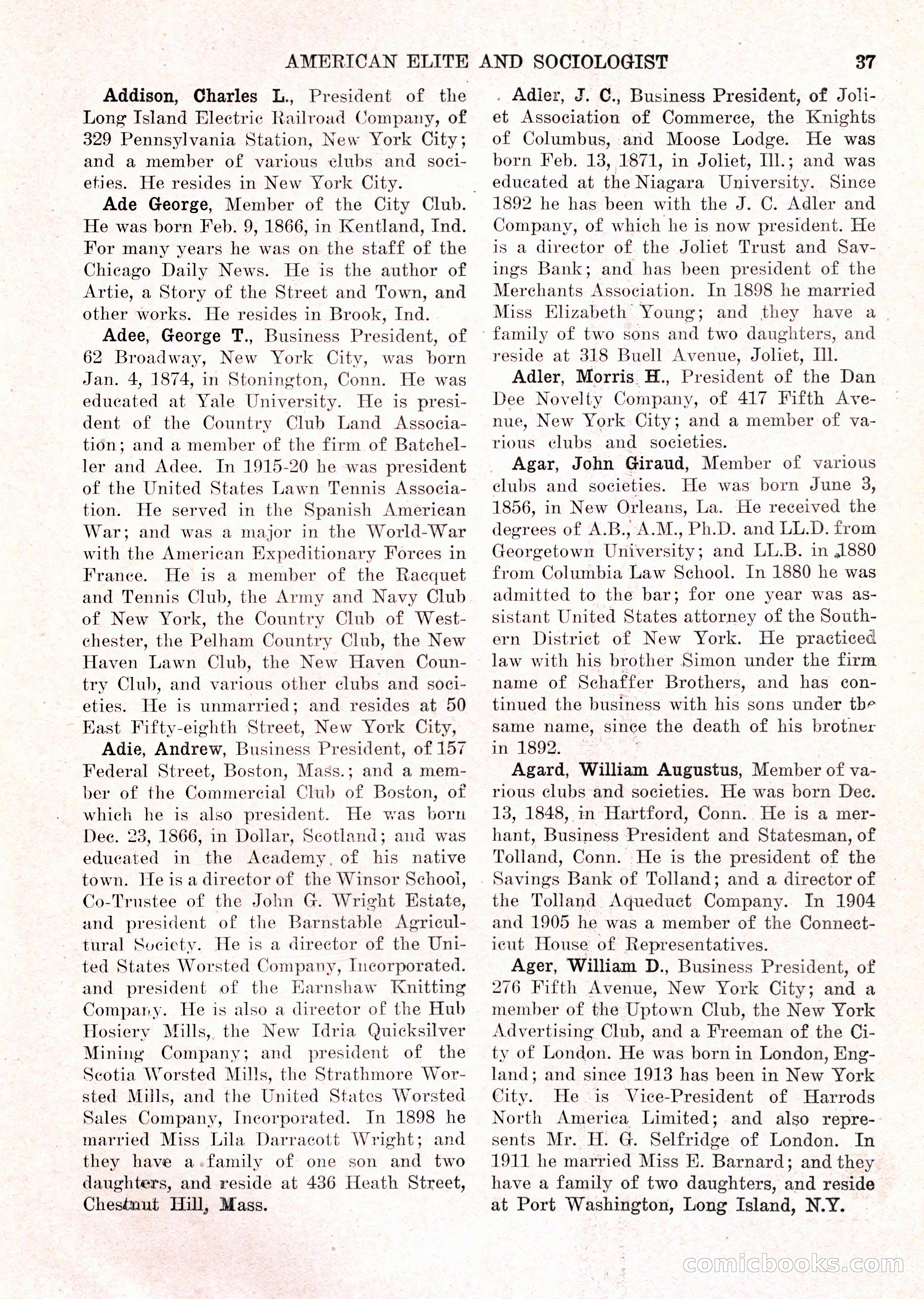 The American Elite and Sociologist Blue Book — page 21 of 396