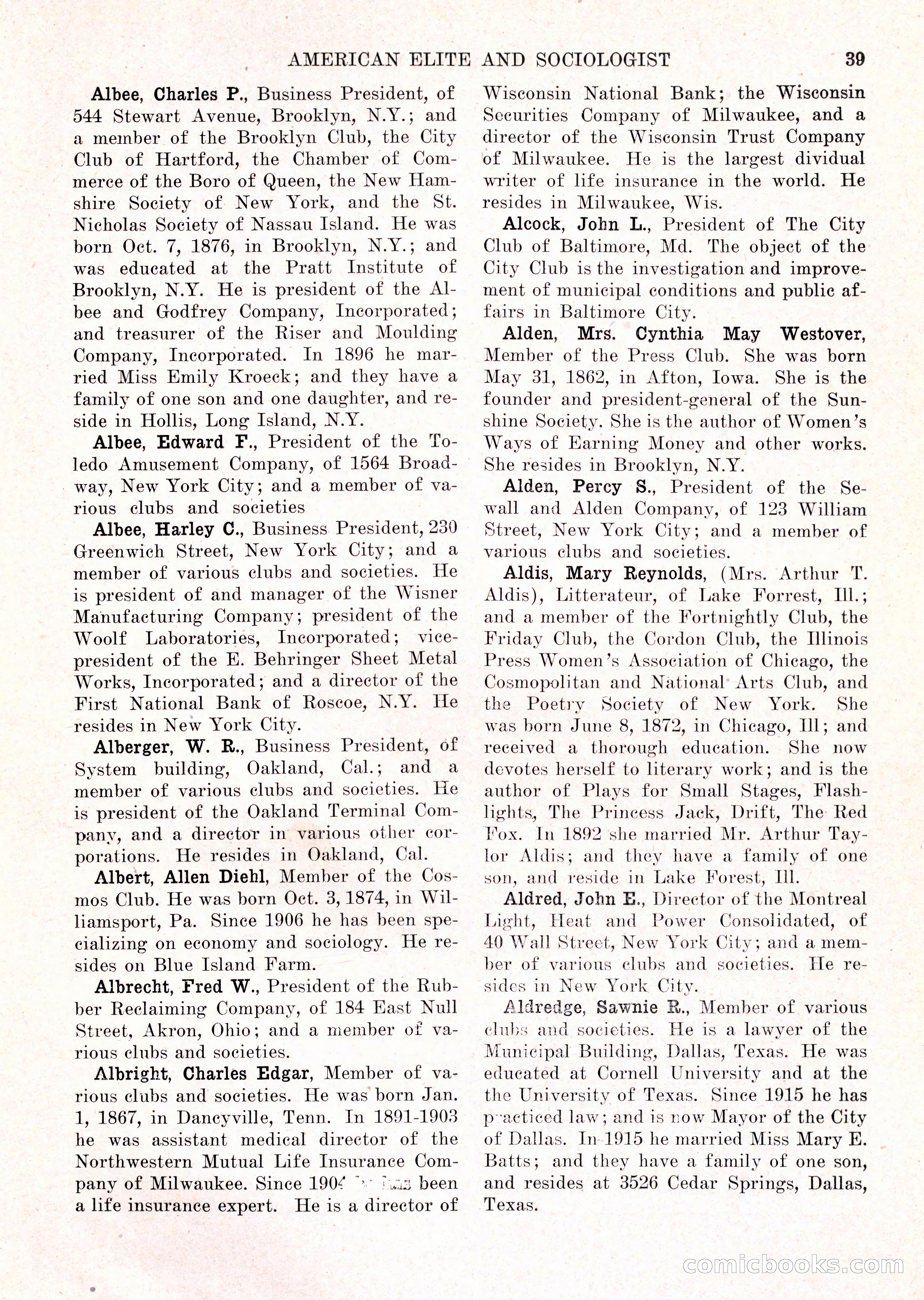 The American Elite and Sociologist Blue Book — page 23 of 396