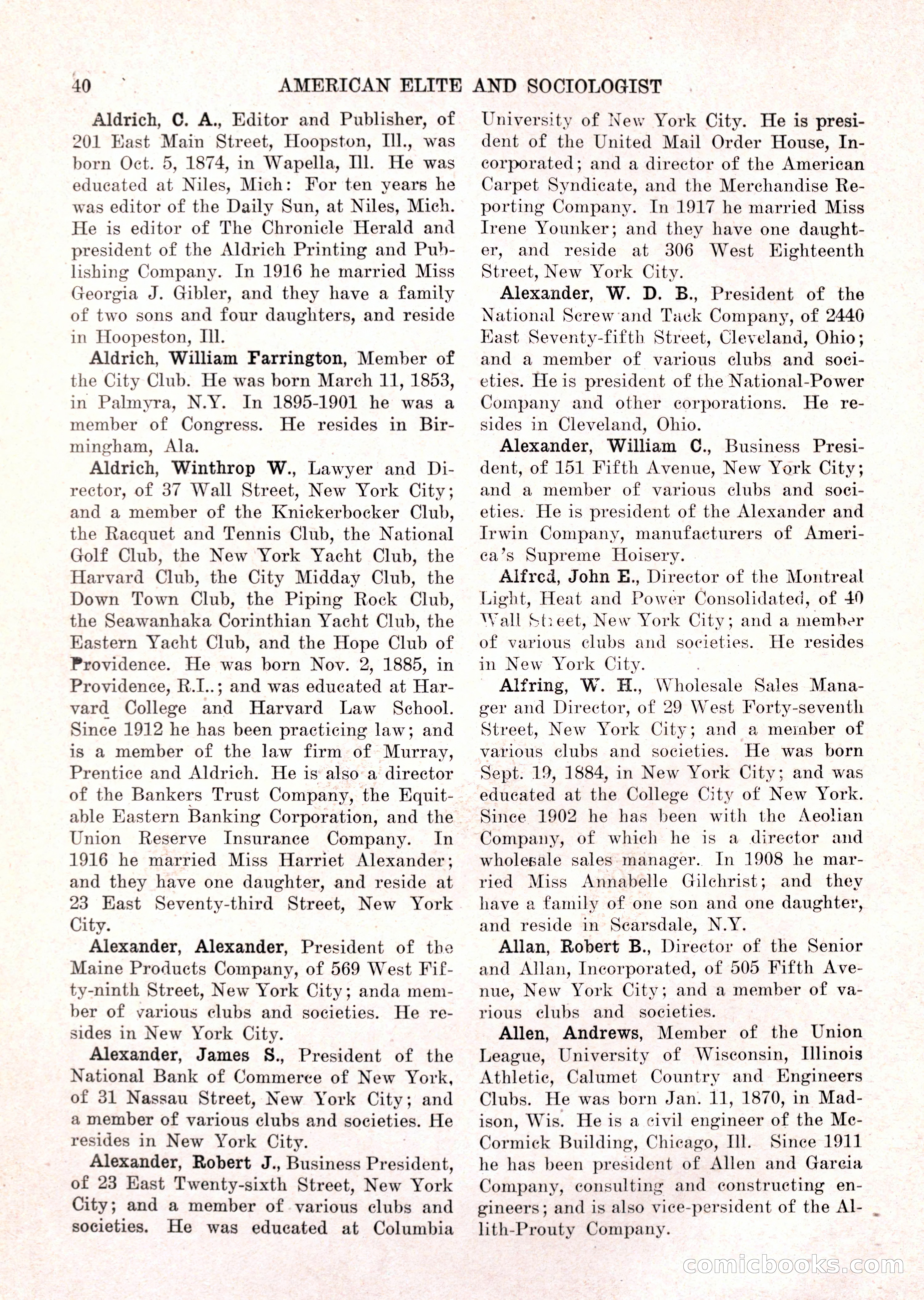 The American Elite and Sociologist Blue Book — page 24 of 396