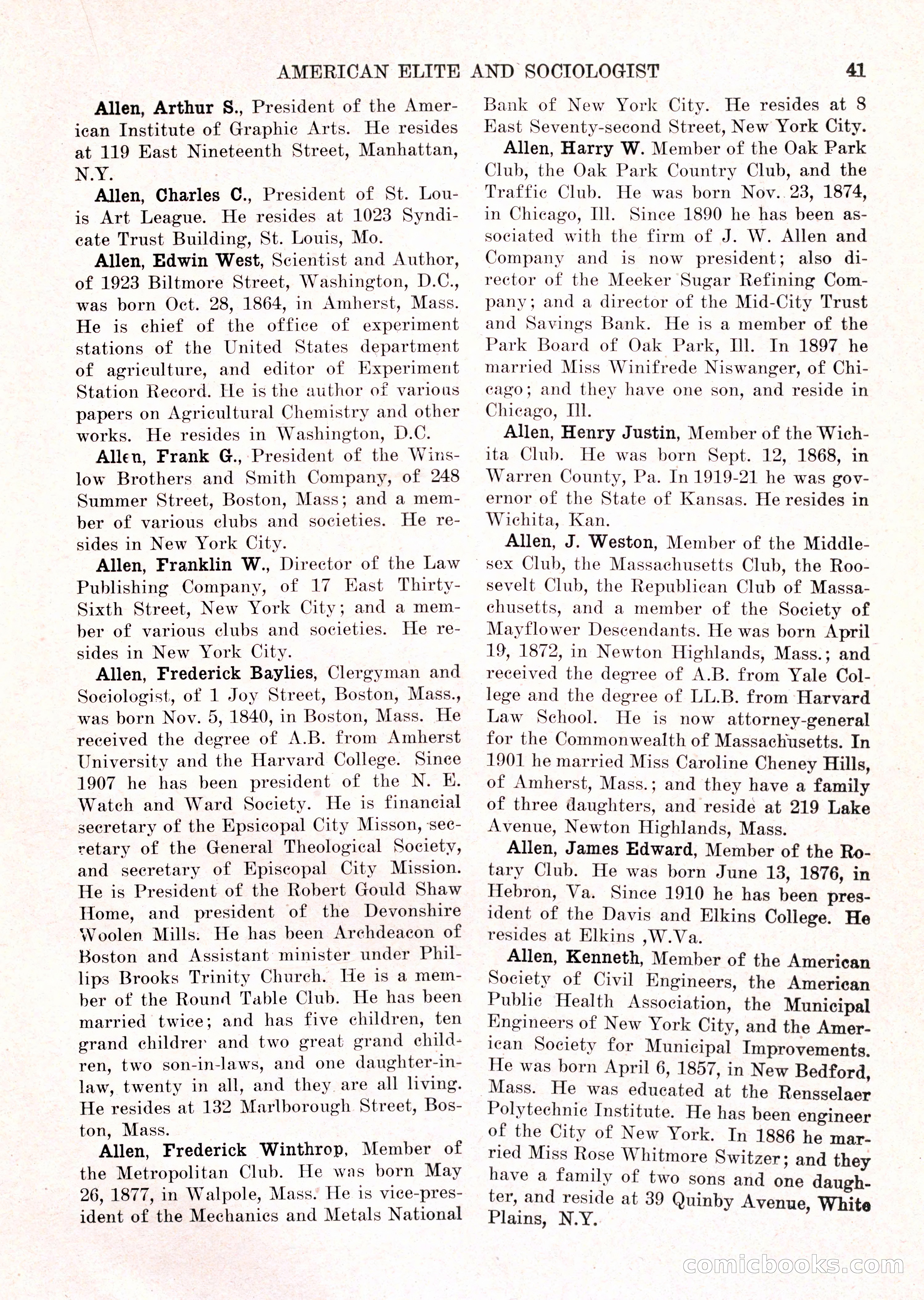 The American Elite and Sociologist Blue Book — page 25 of 396