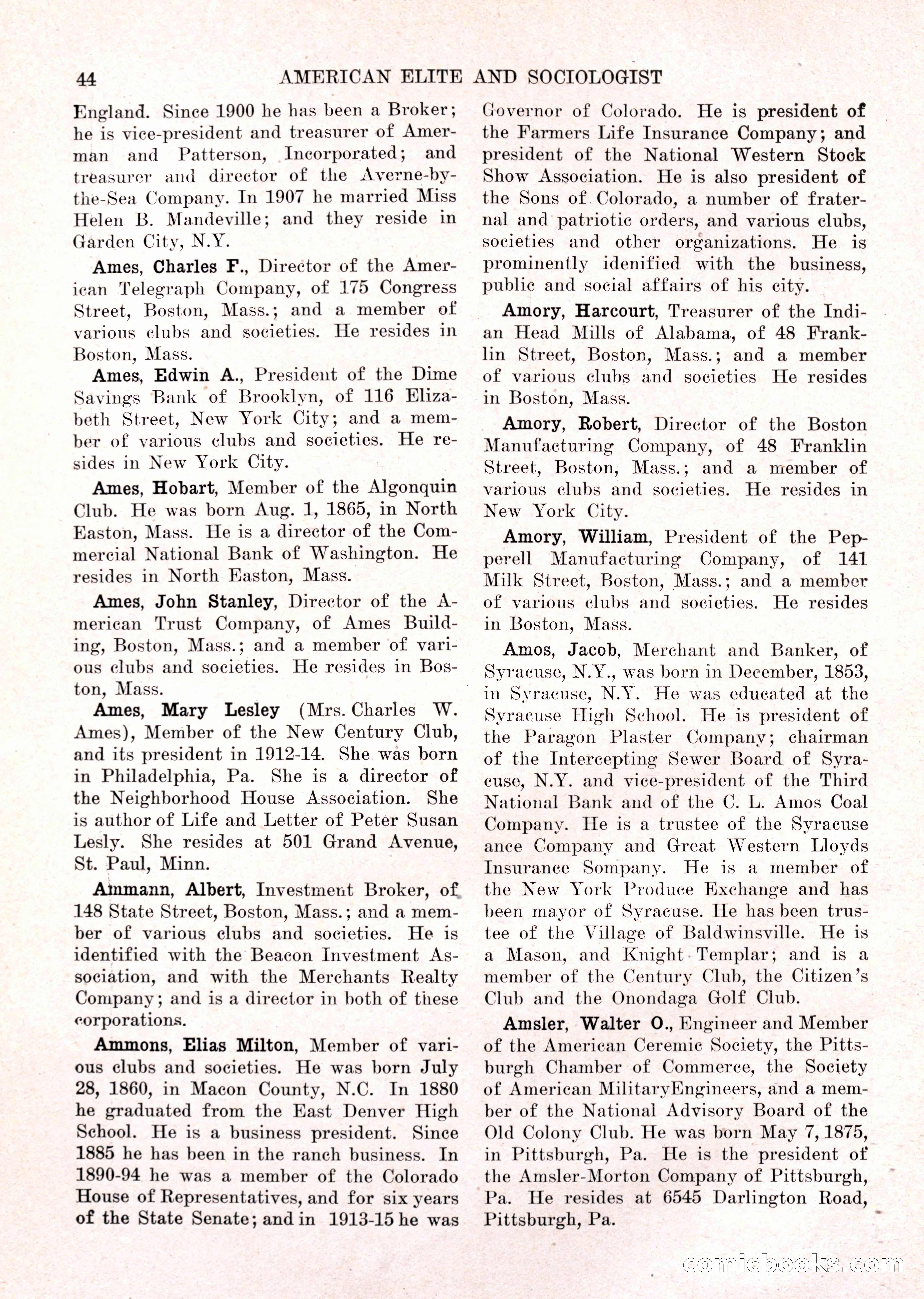 The American Elite and Sociologist Blue Book — page 28 of 396