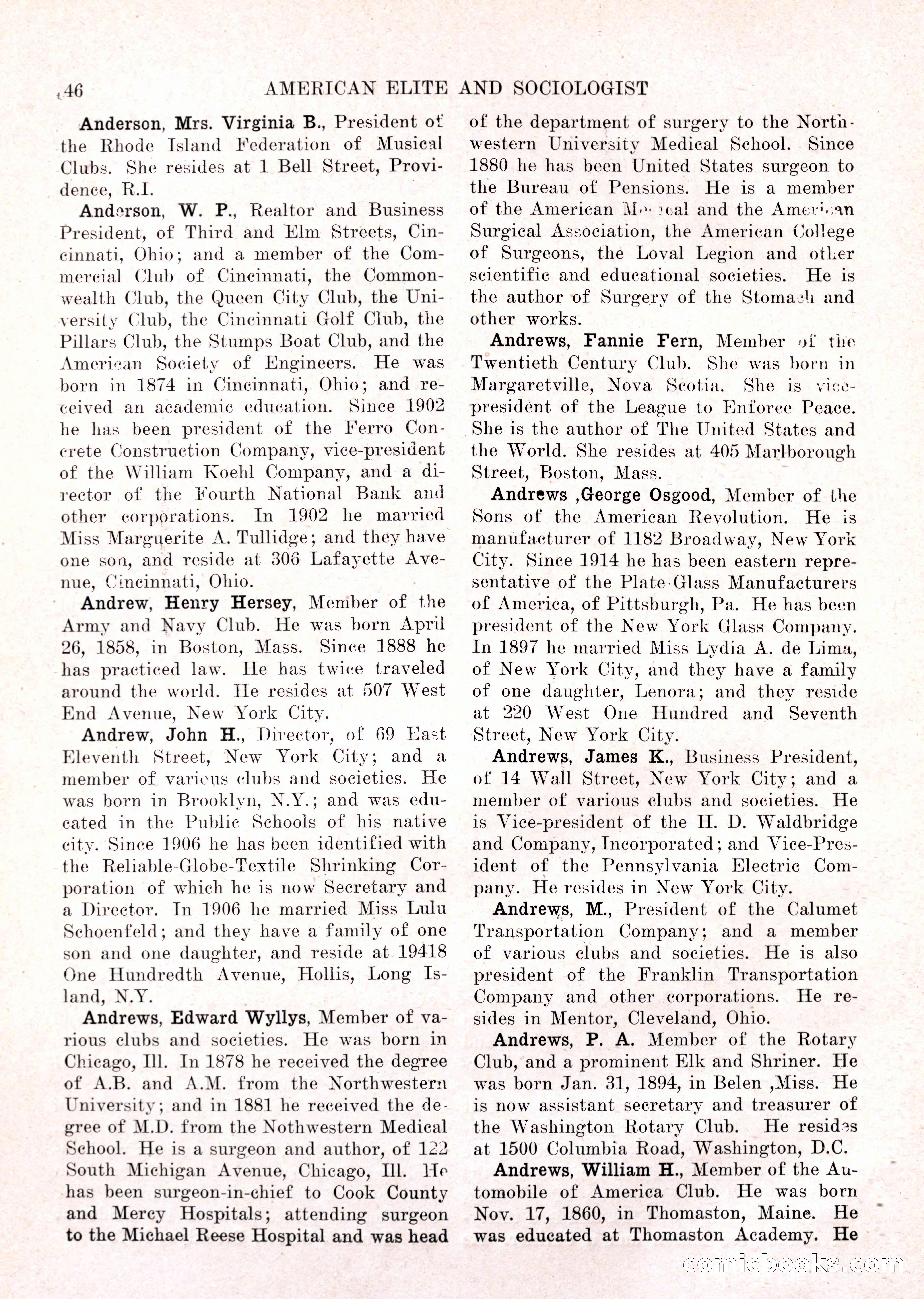 The American Elite and Sociologist Blue Book — page 30 of 396
