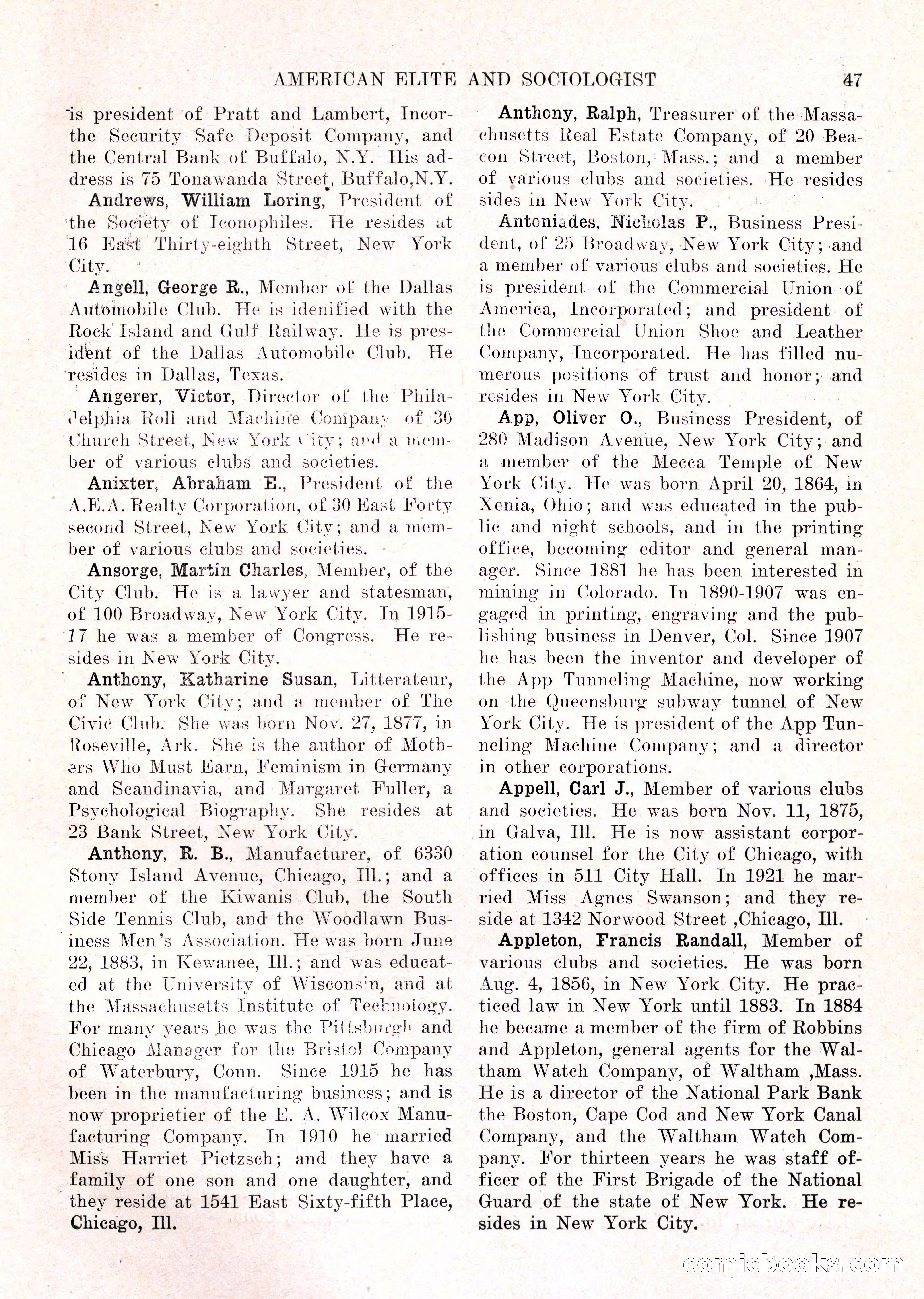 The American Elite and Sociologist Blue Book — page 31 of 396
