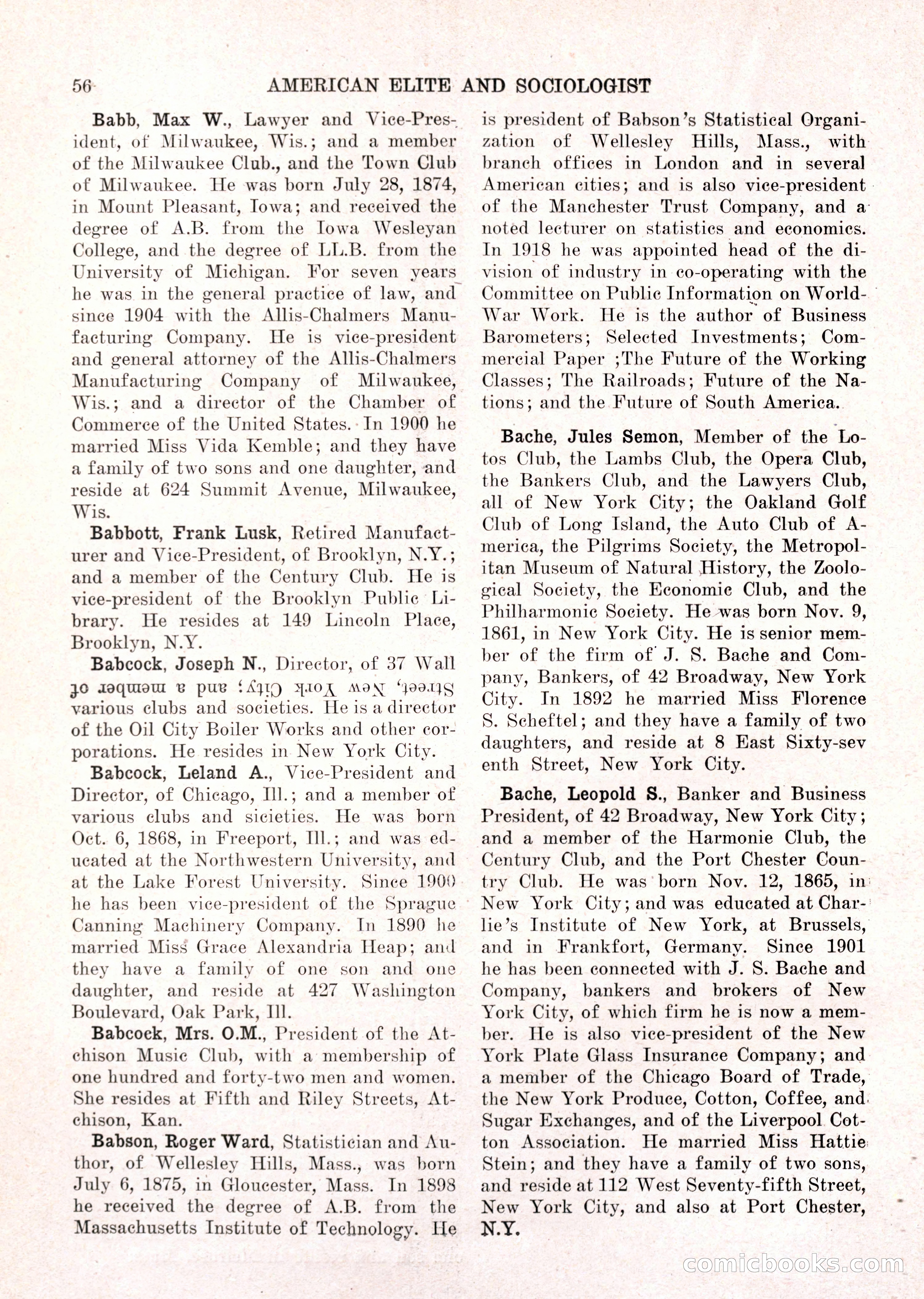 The American Elite and Sociologist Blue Book — page 40 of 396