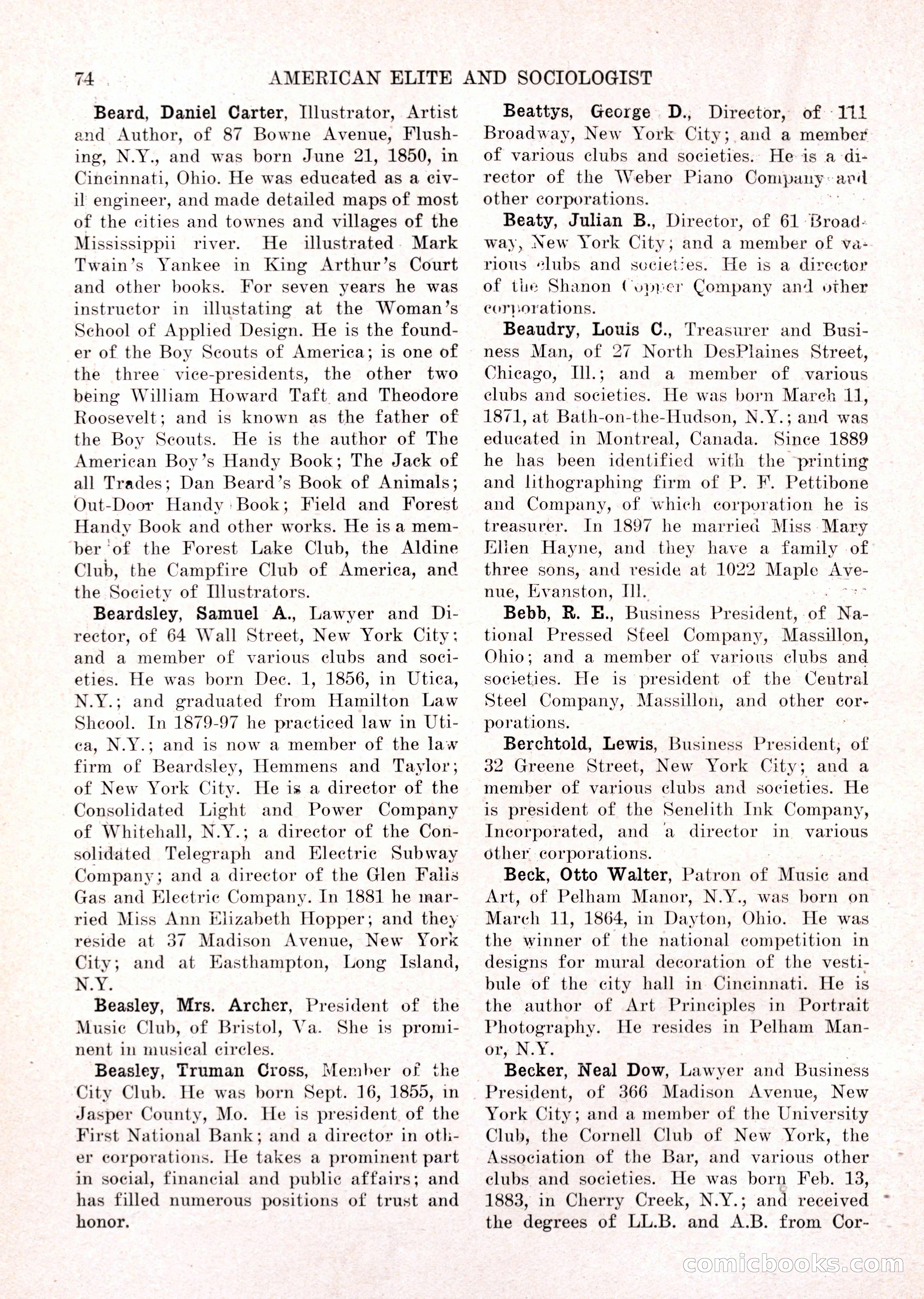 The American Elite and Sociologist Blue Book — page 58 of 396