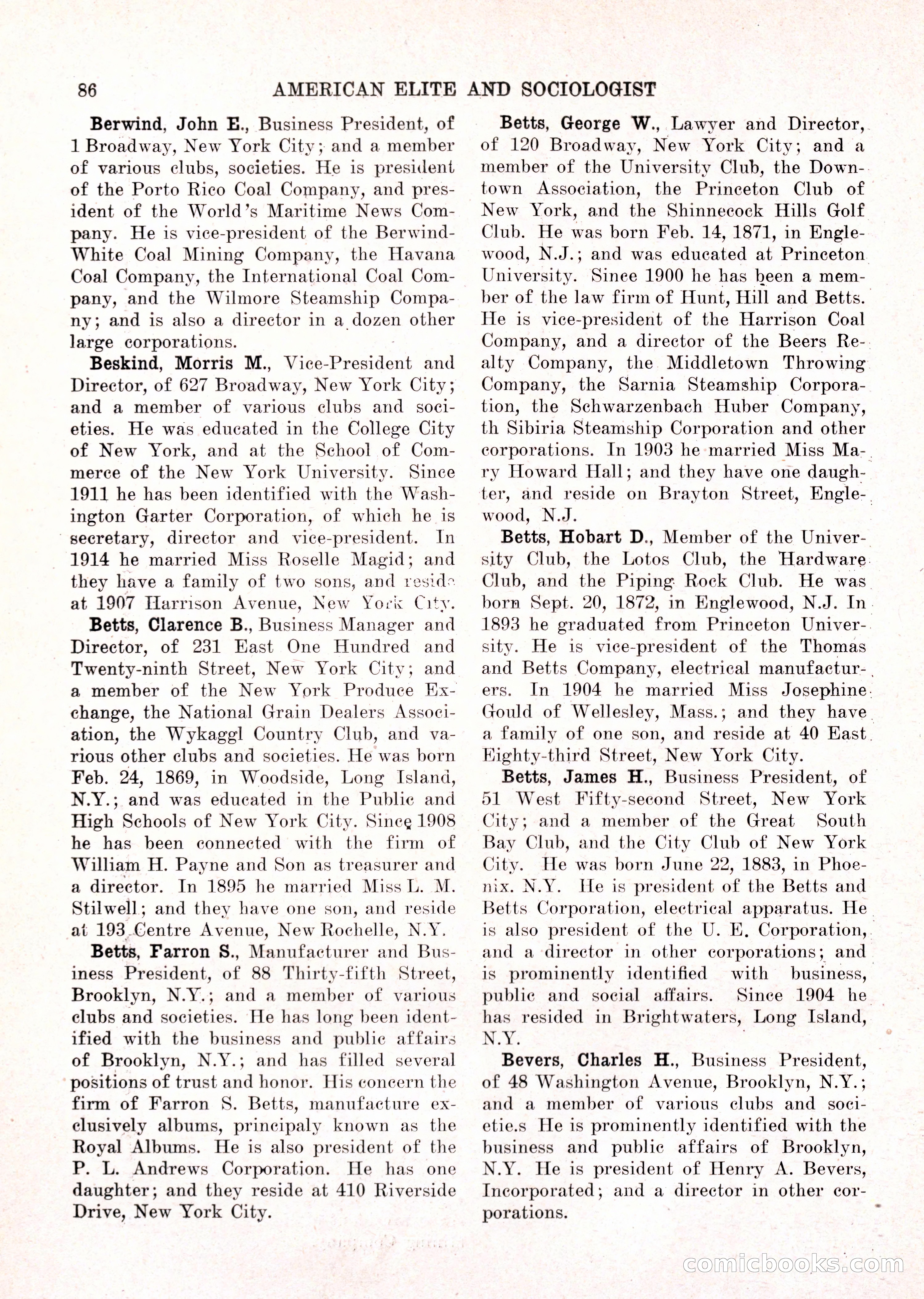The American Elite and Sociologist Blue Book — page 70 of 396