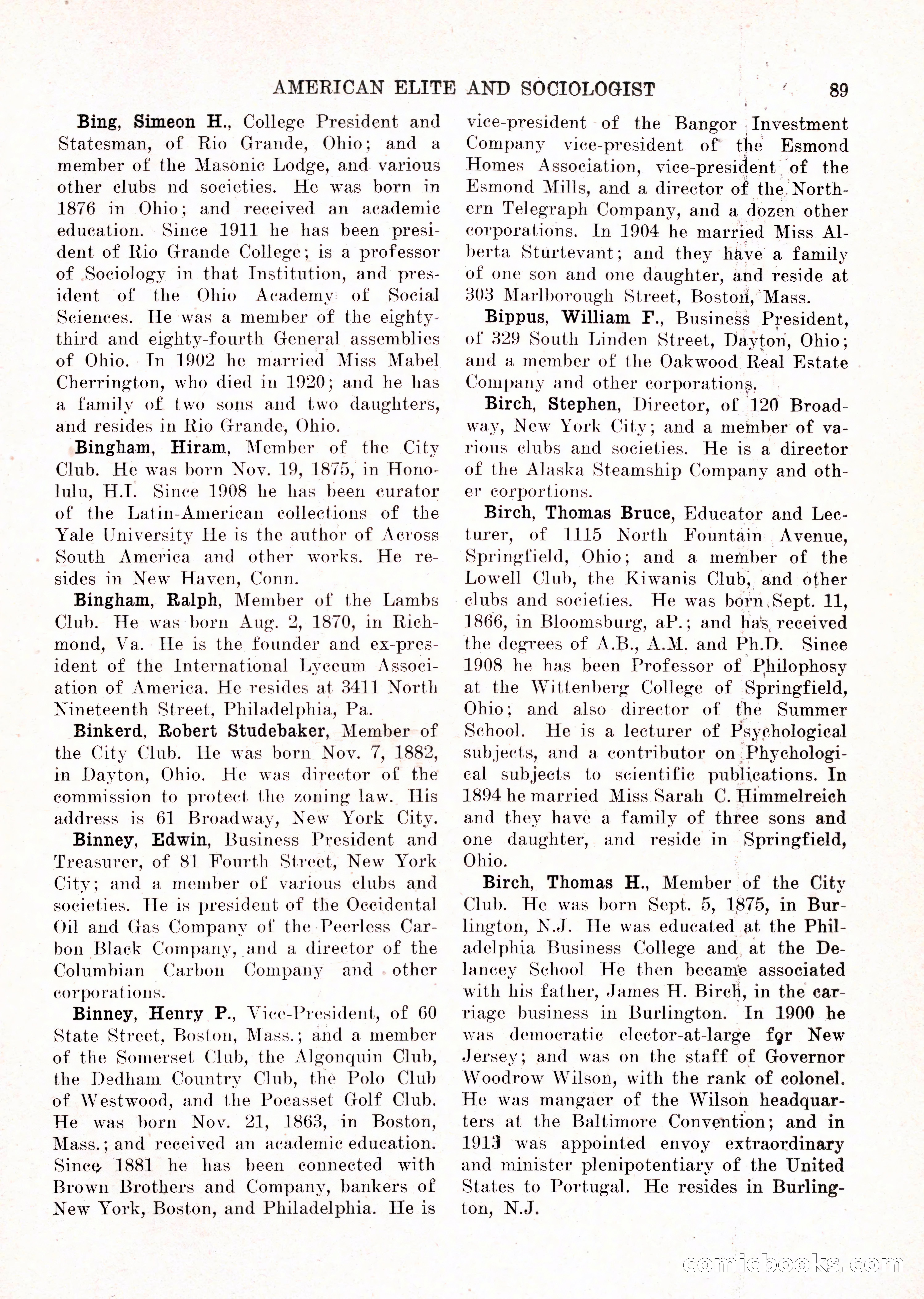 The American Elite and Sociologist Blue Book — page 73 of 396