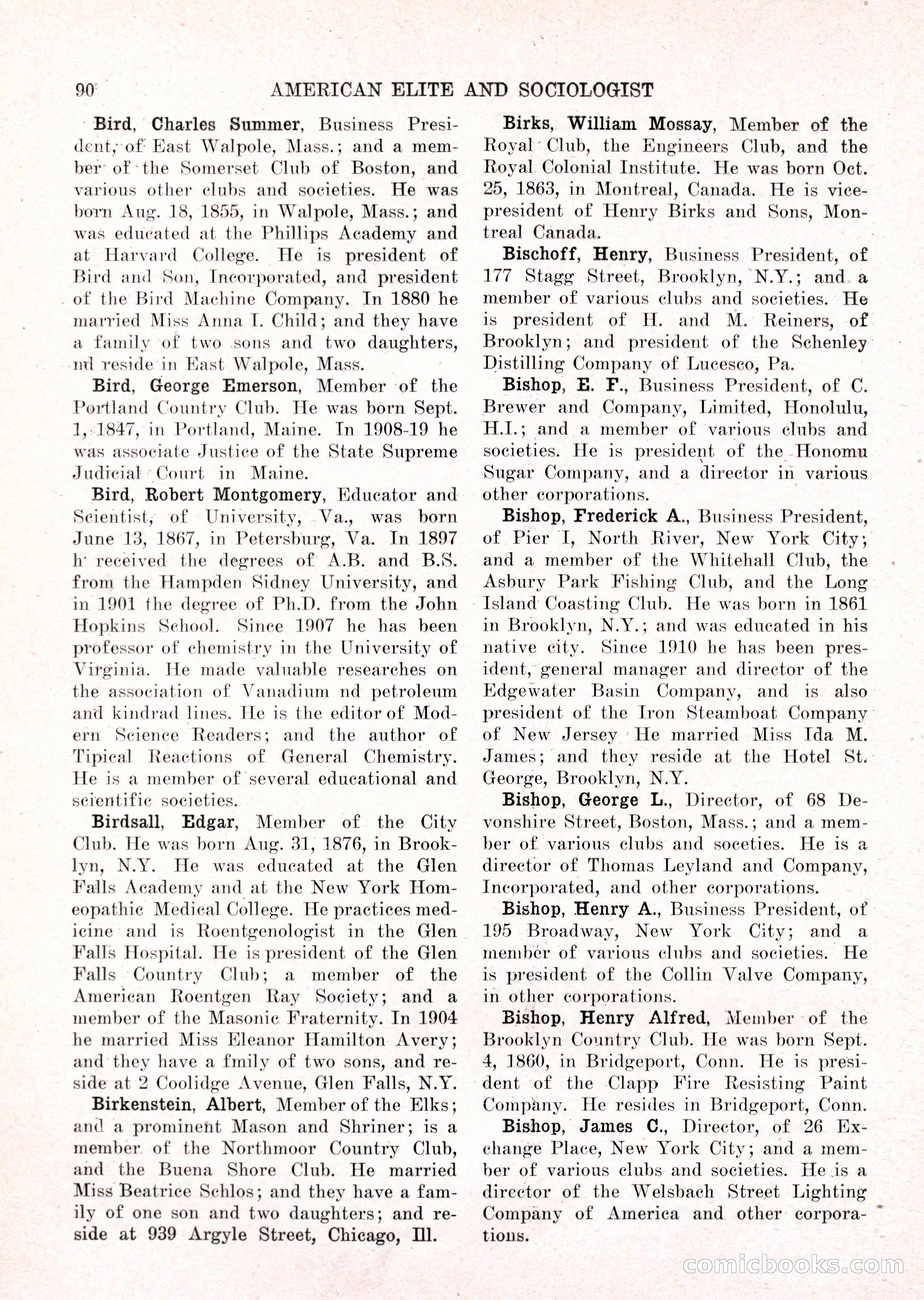 The American Elite and Sociologist Blue Book — page 74 of 396