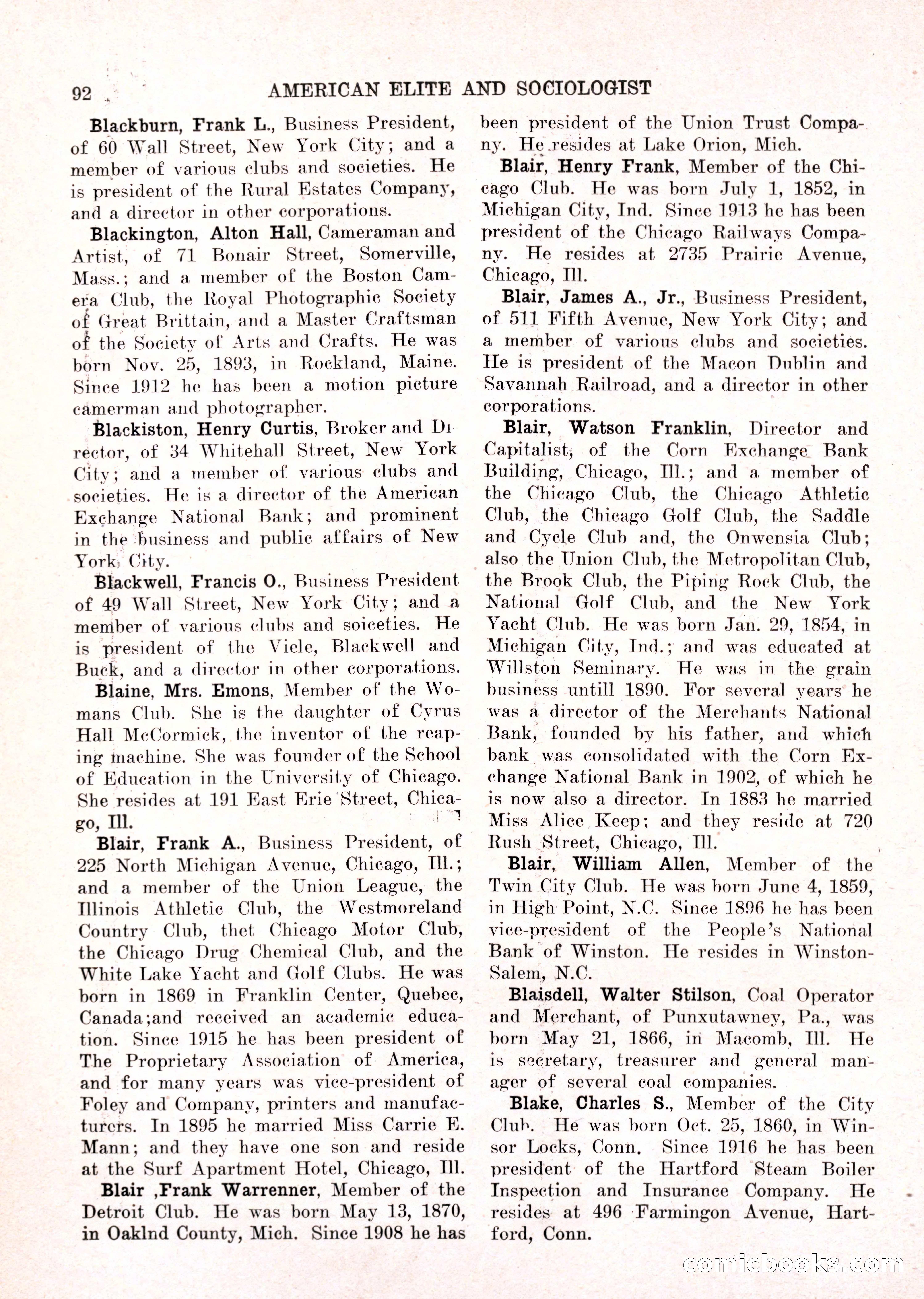 The American Elite and Sociologist Blue Book — page 76 of 396