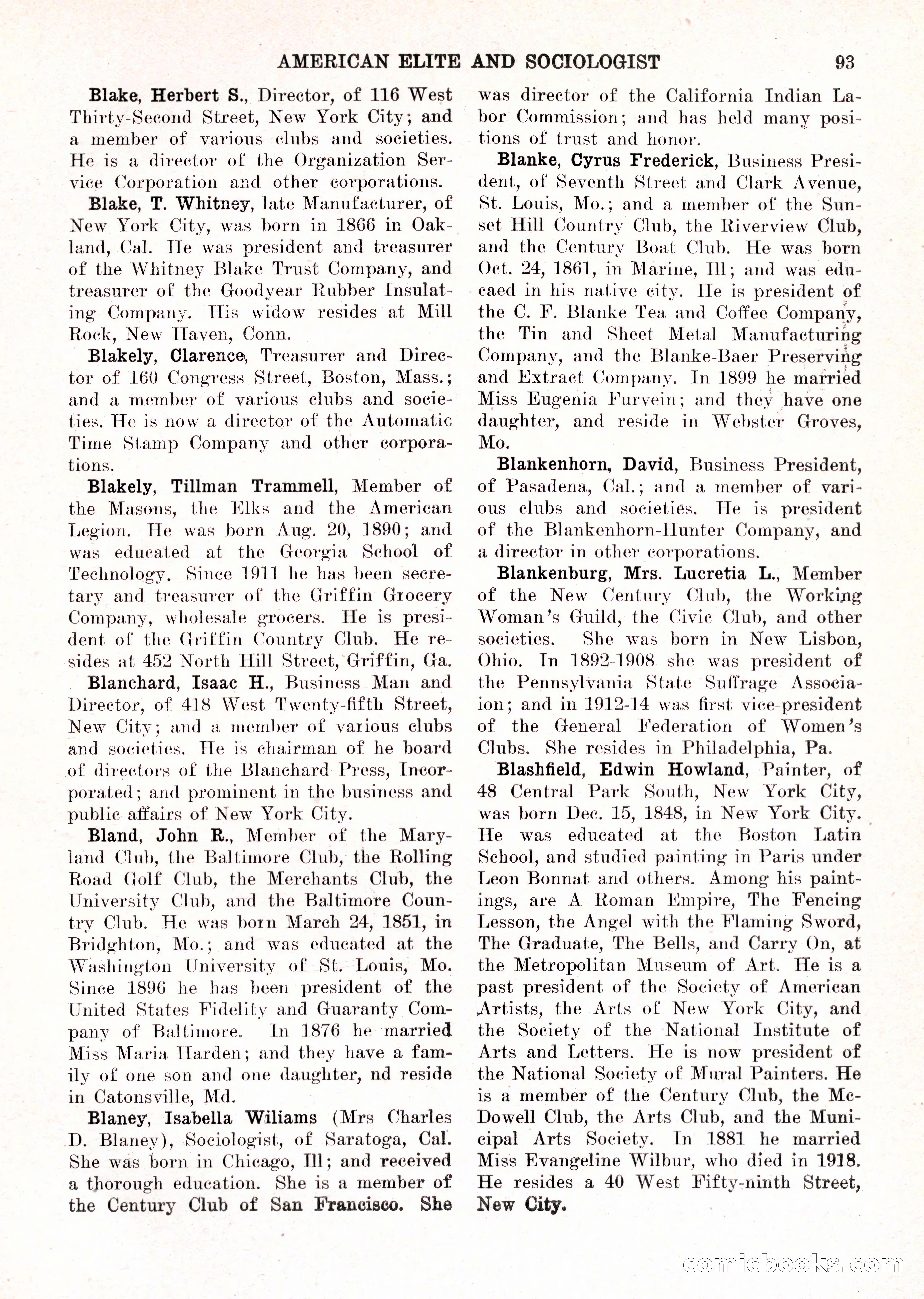 The American Elite and Sociologist Blue Book — page 77 of 396