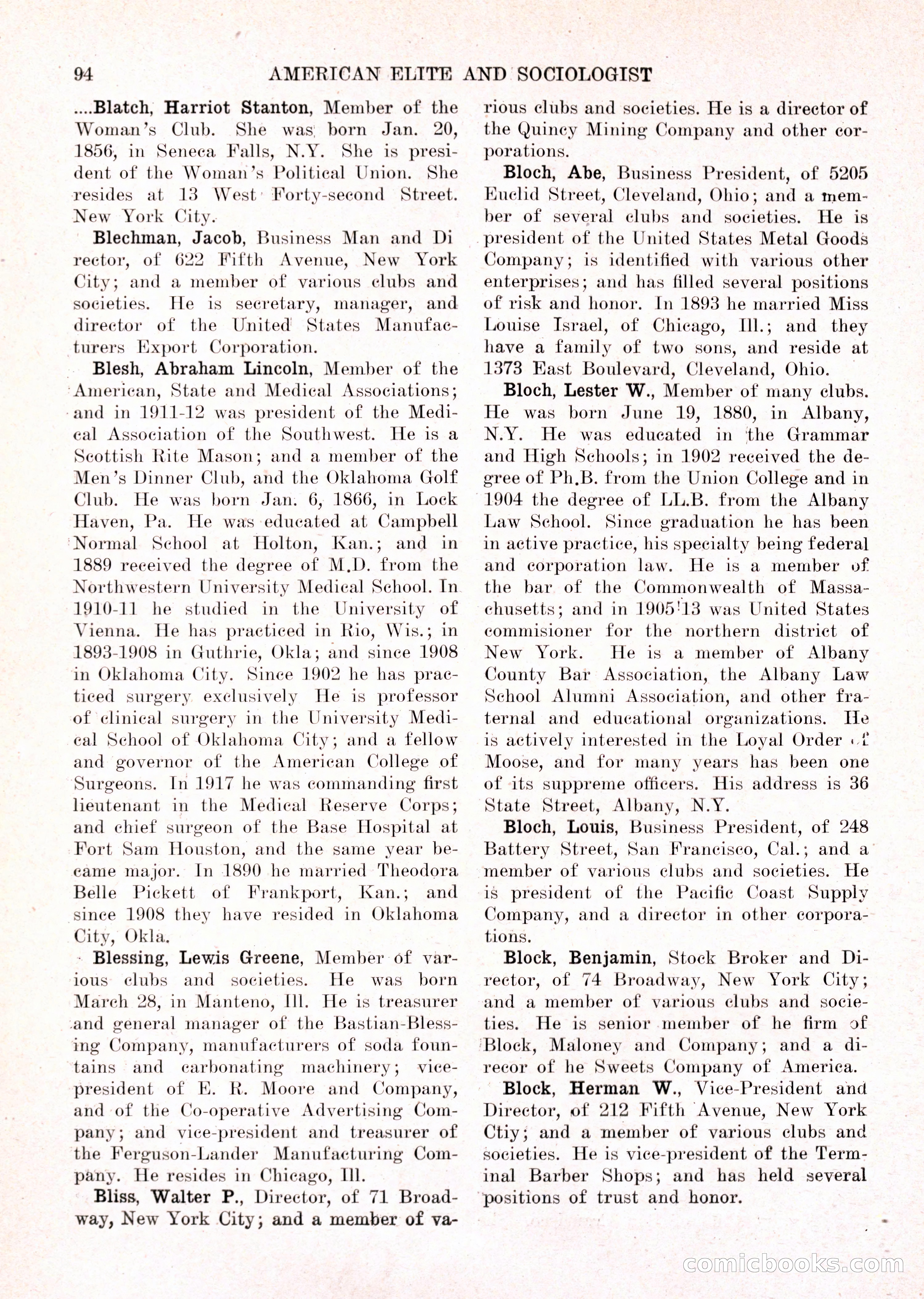The American Elite and Sociologist Blue Book — page 78 of 396