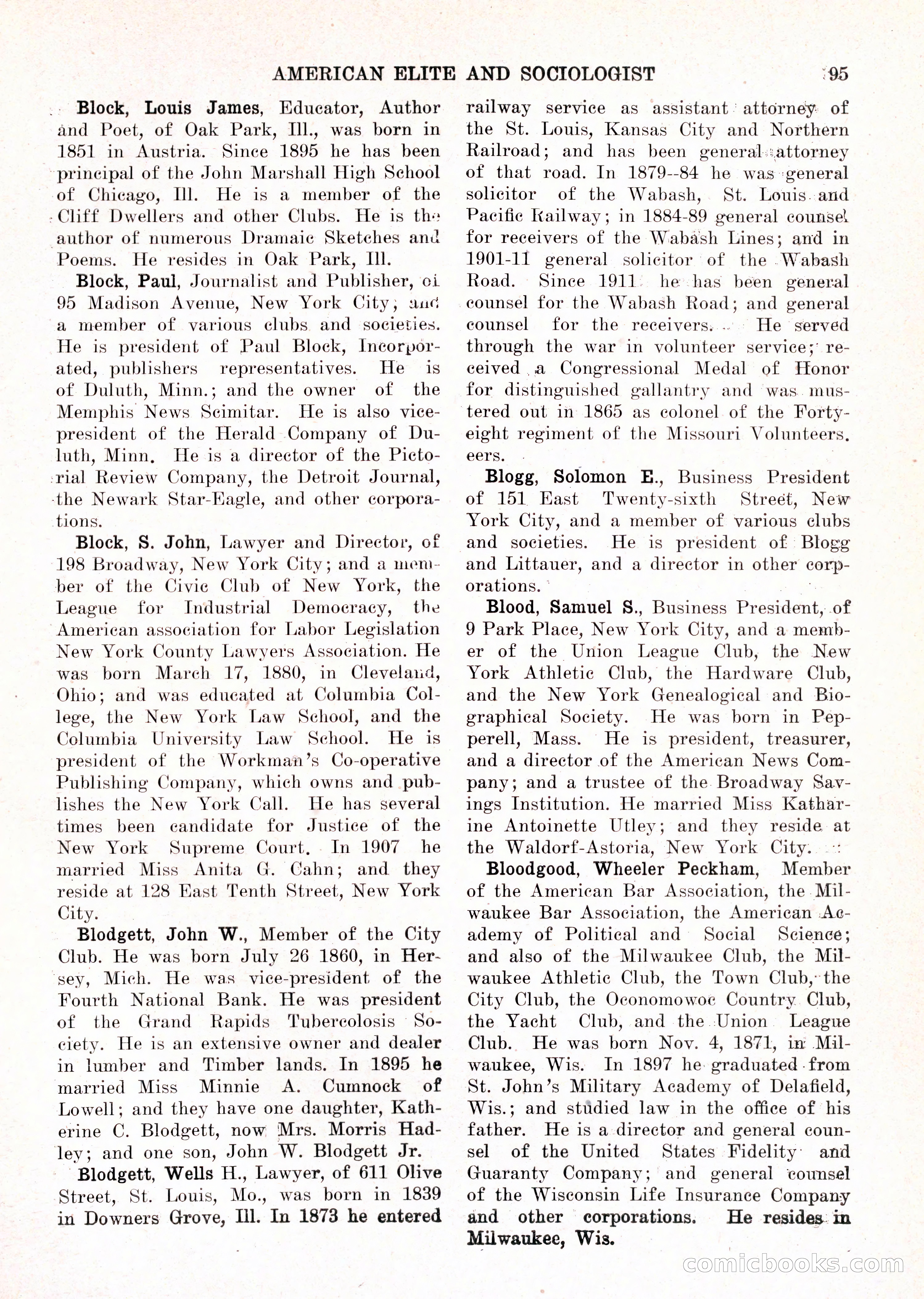 The American Elite and Sociologist Blue Book — page 79 of 396