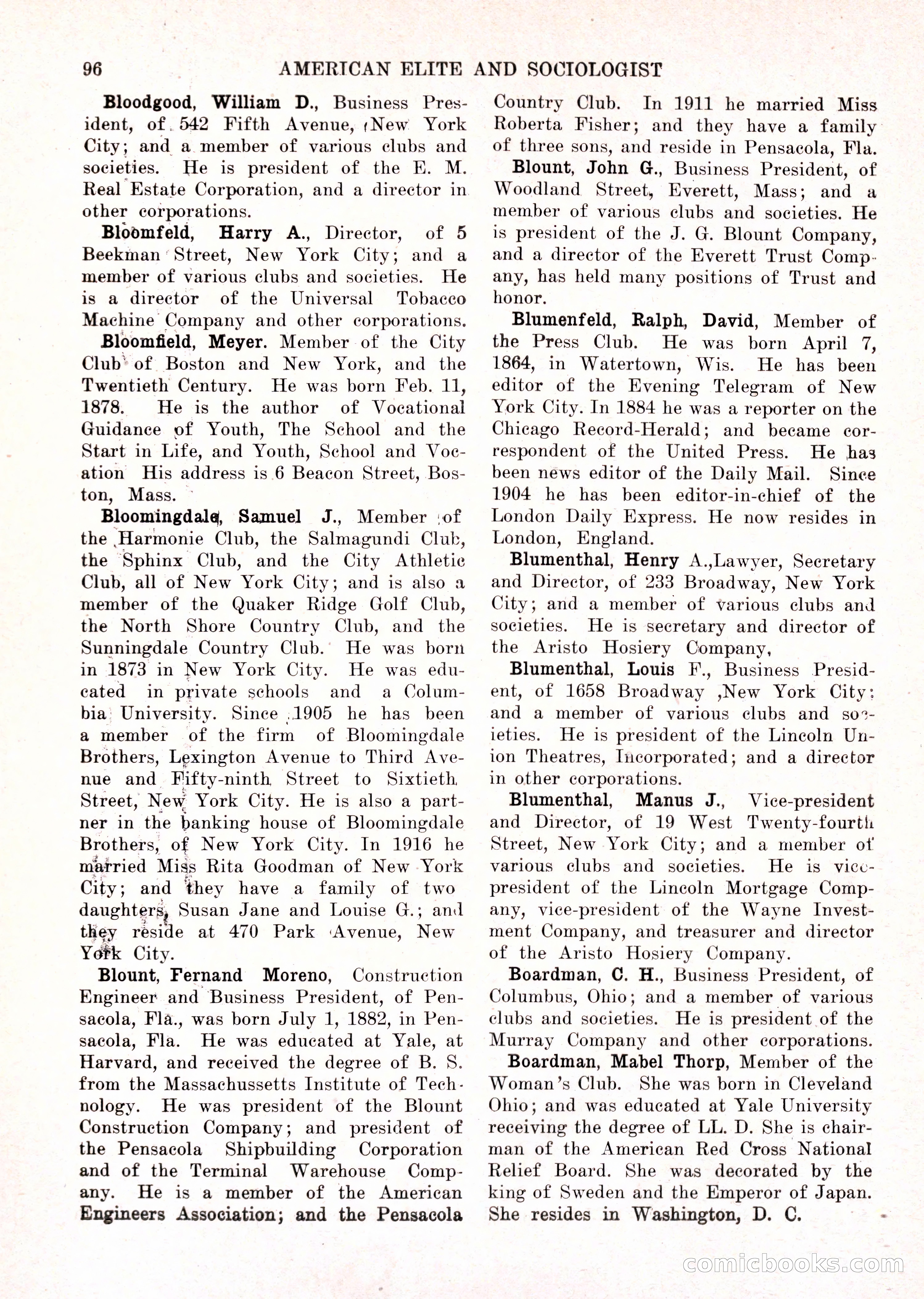 The American Elite and Sociologist Blue Book — page 80 of 396