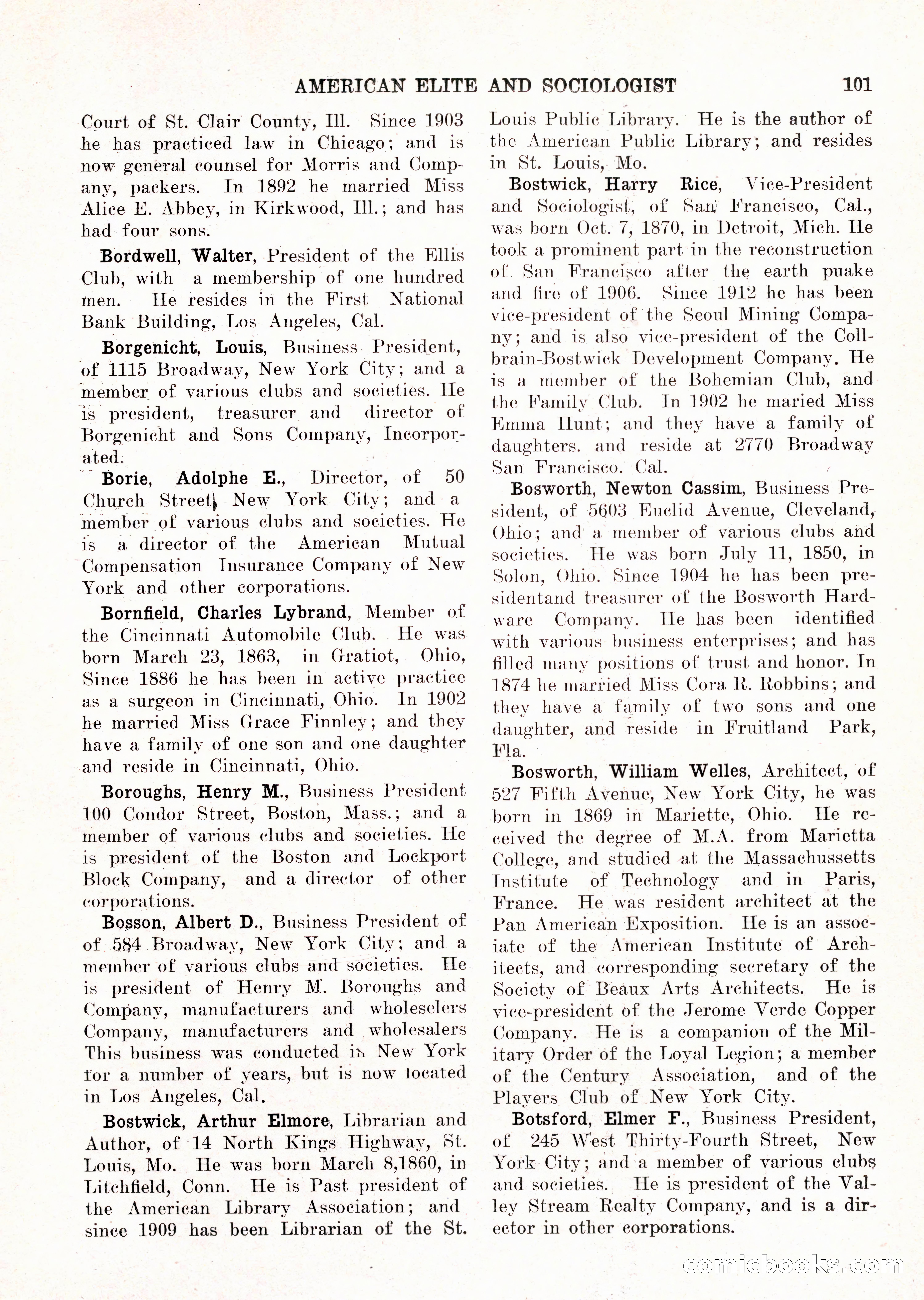 The American Elite and Sociologist Blue Book — page 85 of 396