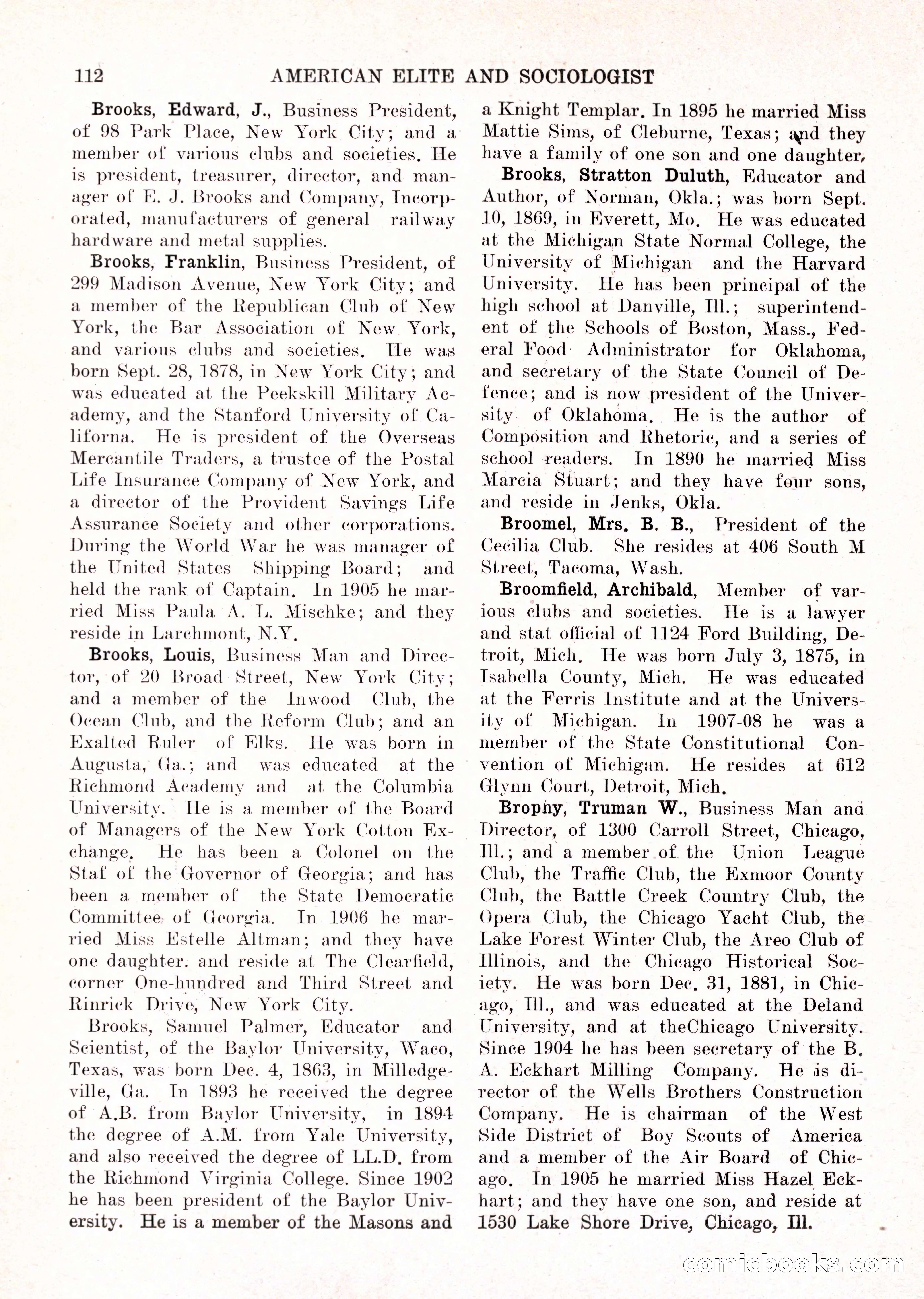The American Elite and Sociologist Blue Book — page 96 of 396