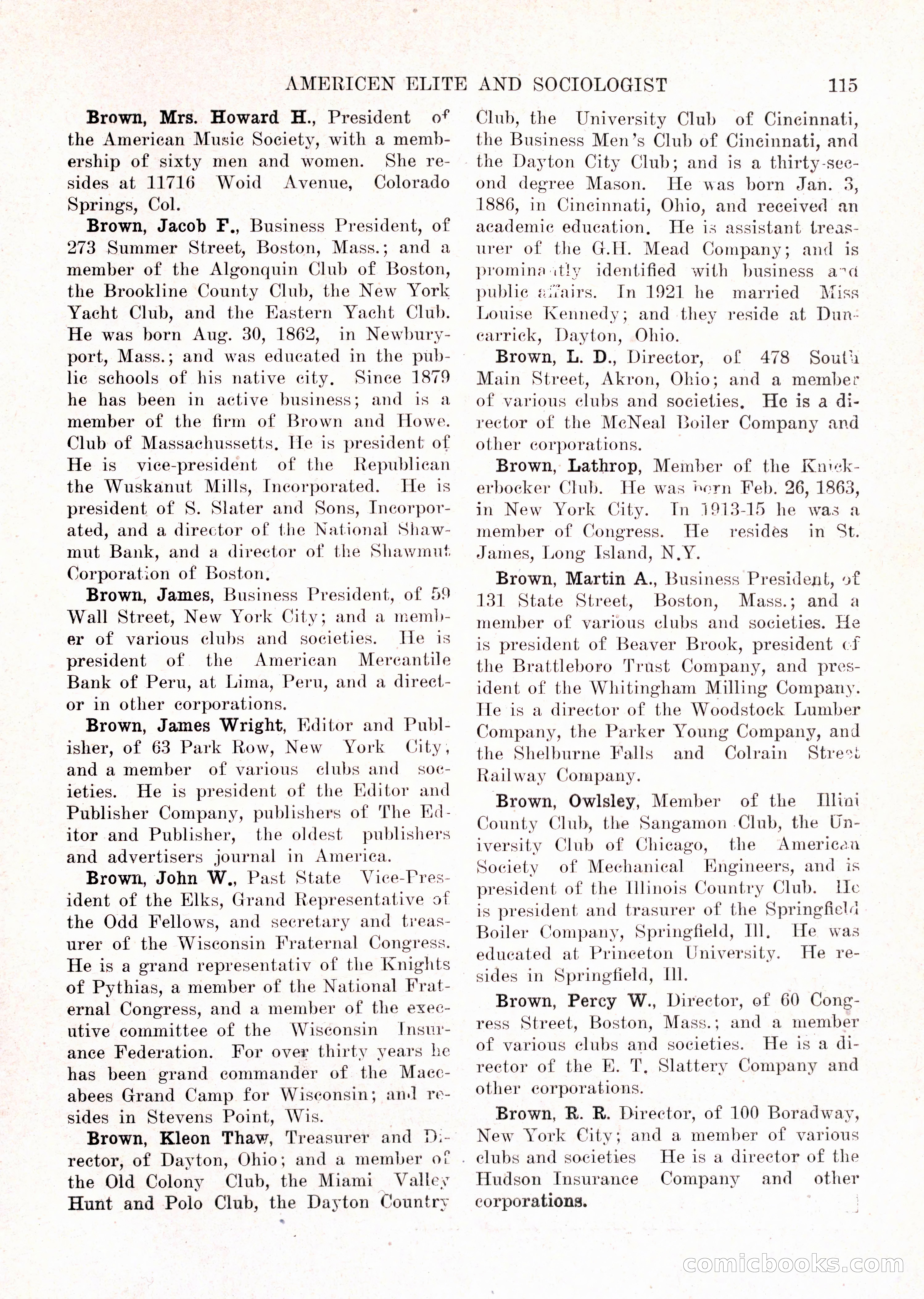 The American Elite and Sociologist Blue Book — page 99 of 396