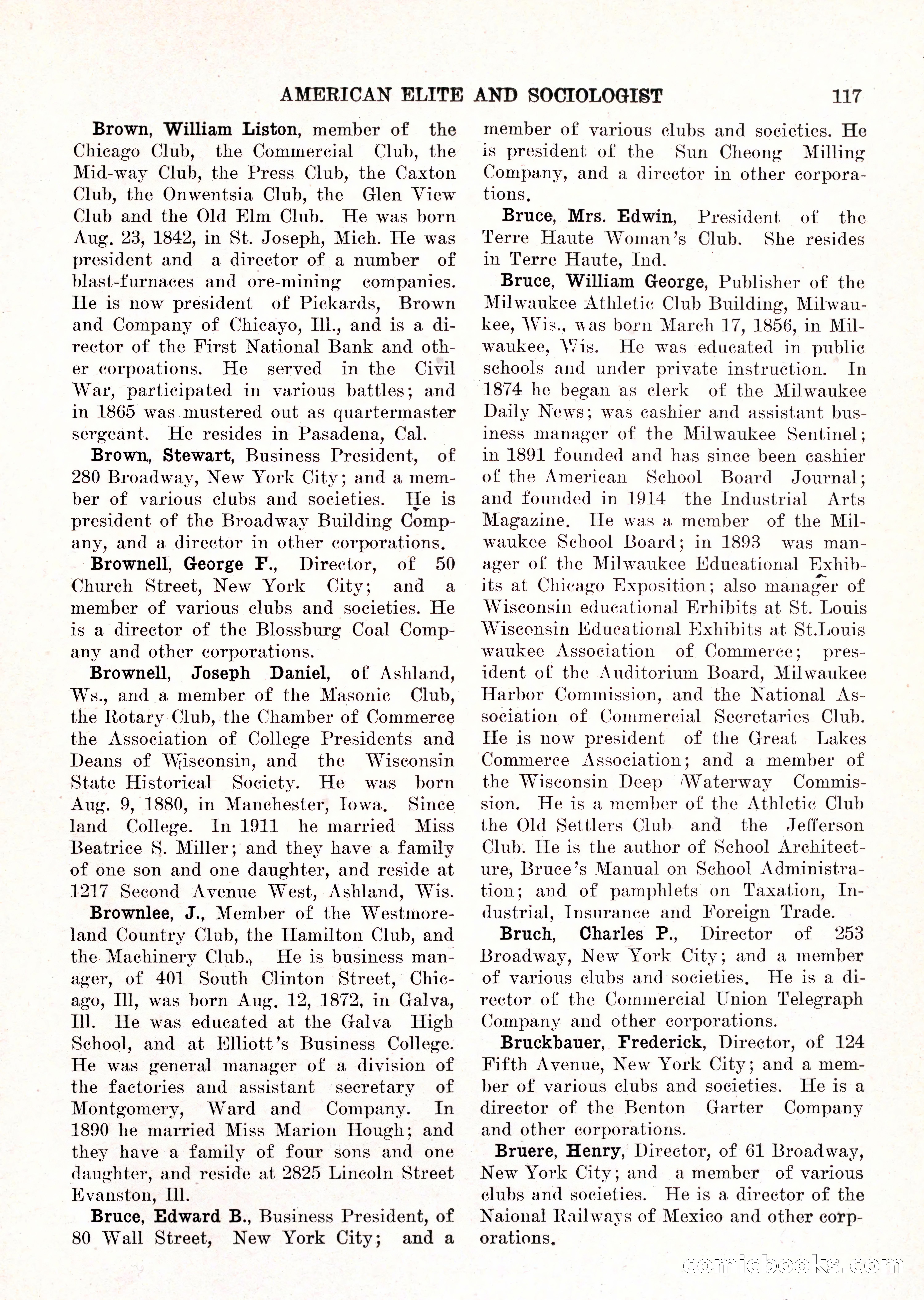 The American Elite and Sociologist Blue Book — page 101 of 396