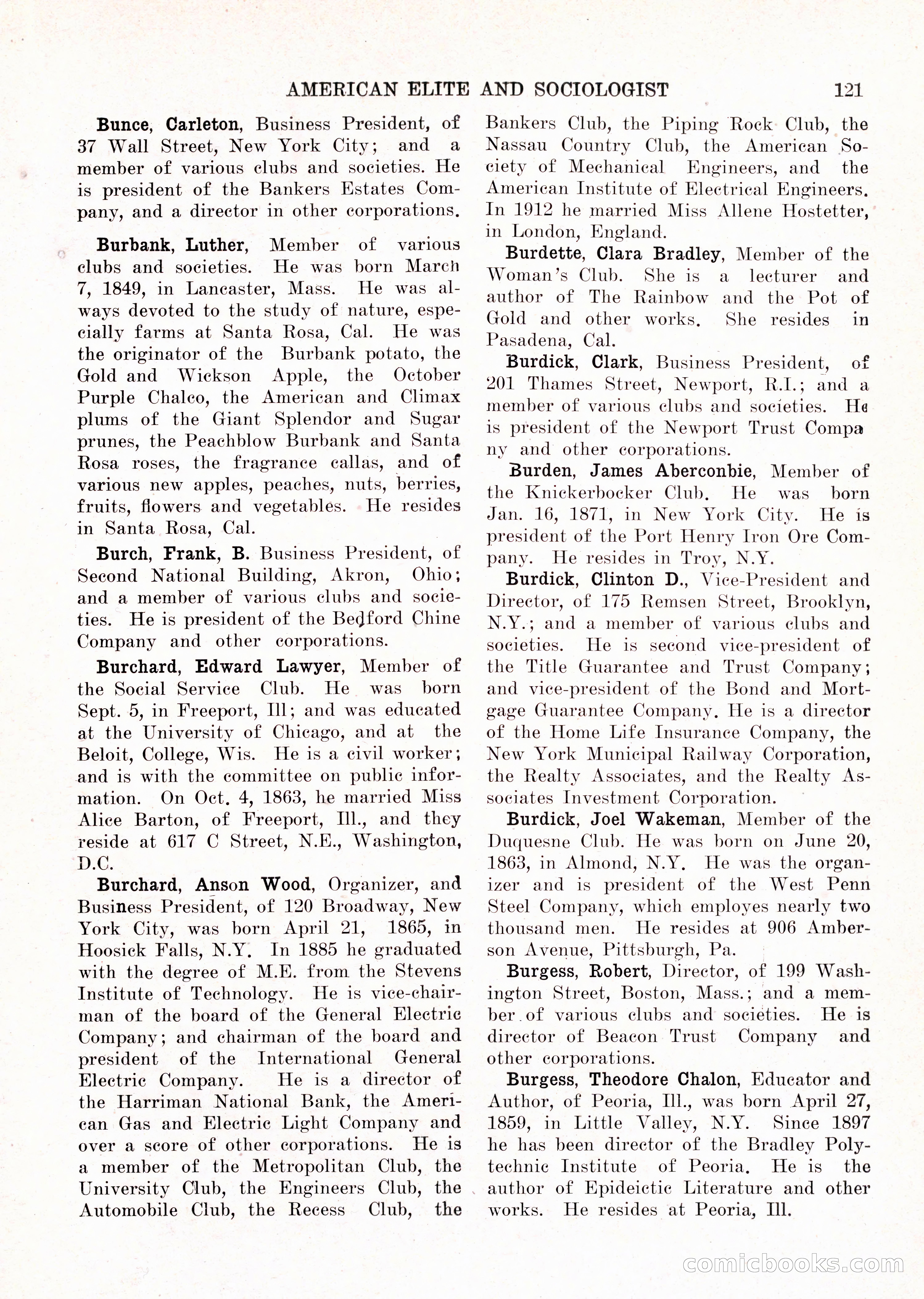 The American Elite and Sociologist Blue Book — page 105 of 396