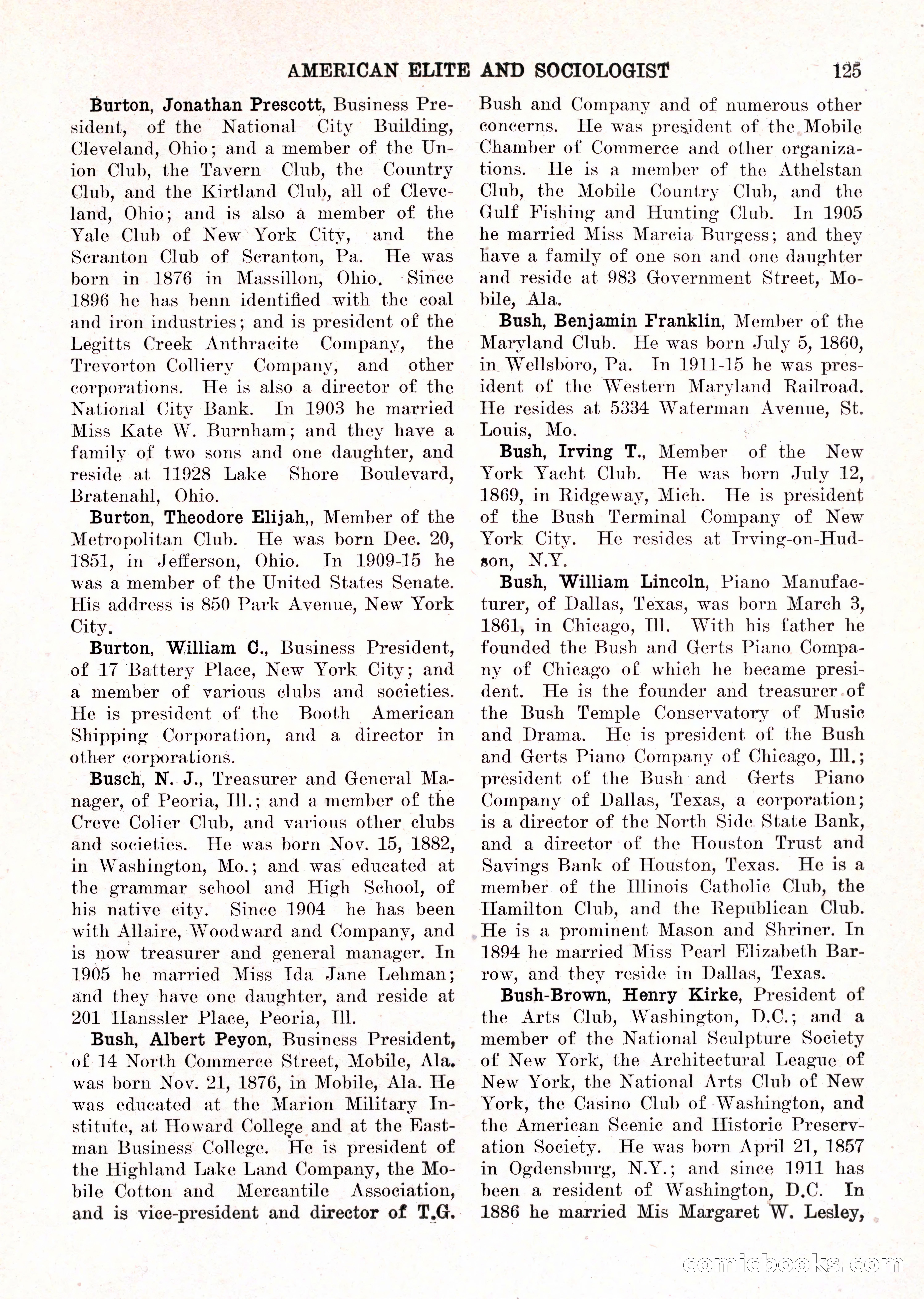 The American Elite and Sociologist Blue Book — page 109 of 396