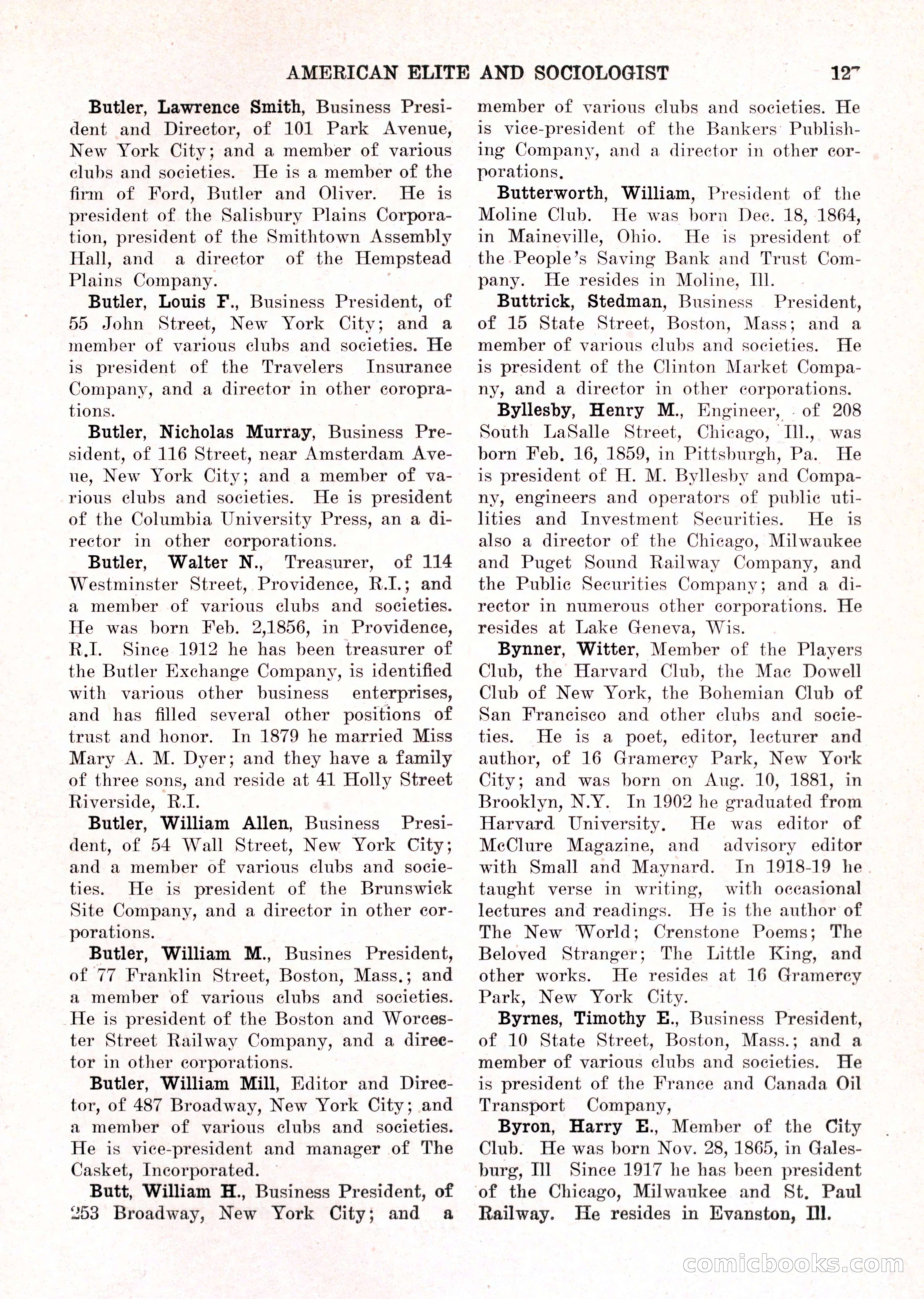 The American Elite and Sociologist Blue Book — page 111 of 396