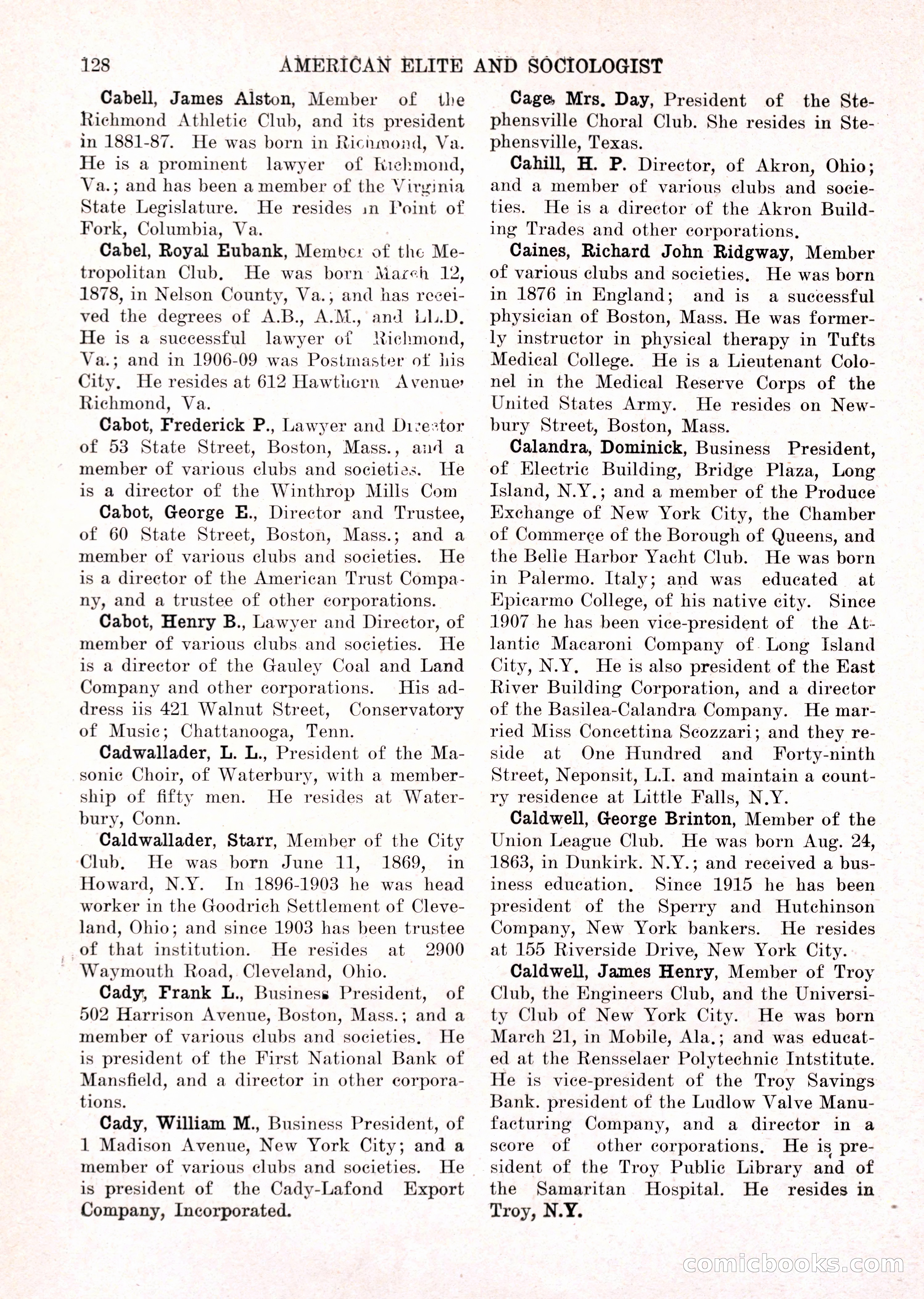 The American Elite and Sociologist Blue Book — page 112 of 396