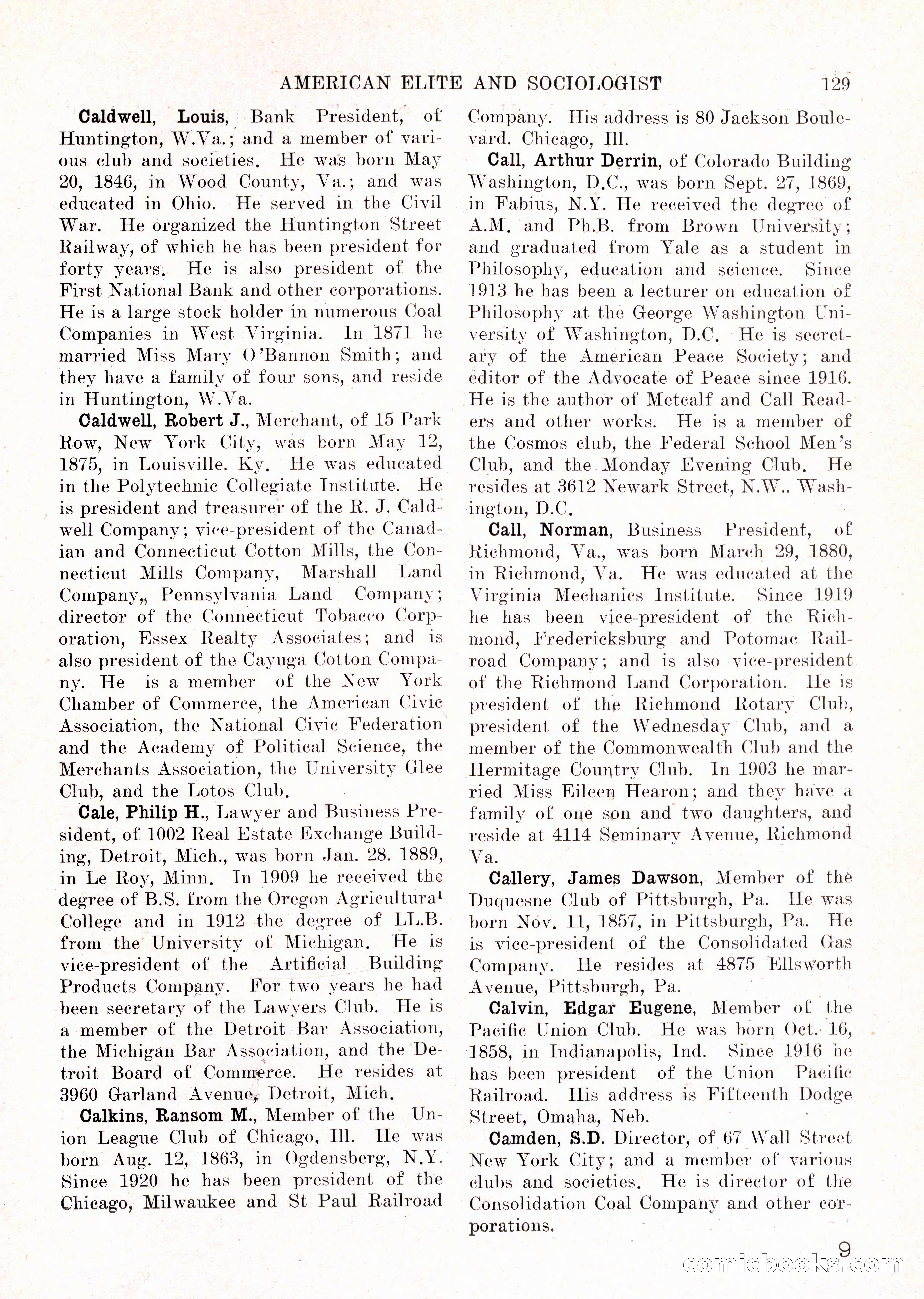 The American Elite and Sociologist Blue Book — page 113 of 396