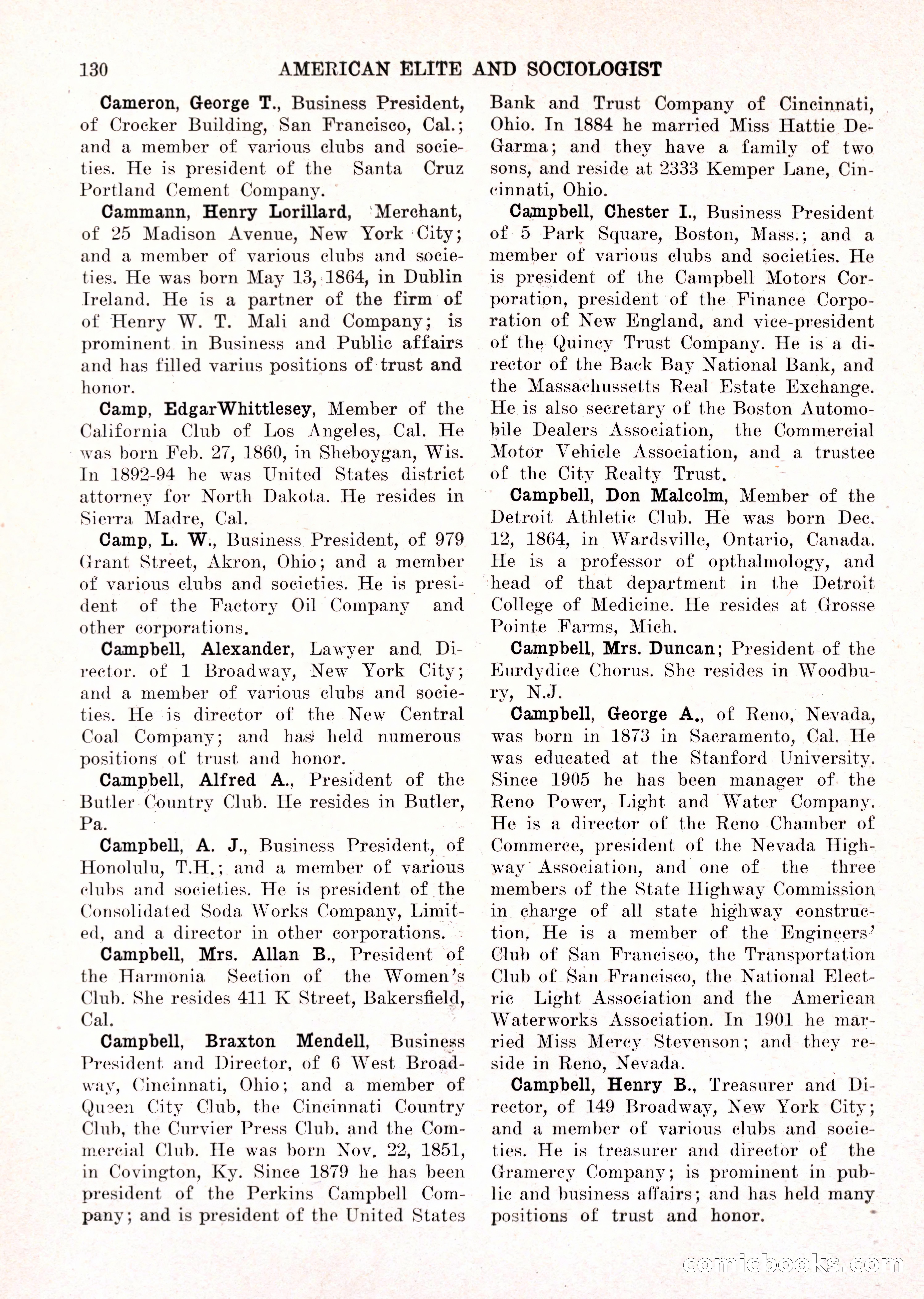The American Elite and Sociologist Blue Book — page 114 of 396
