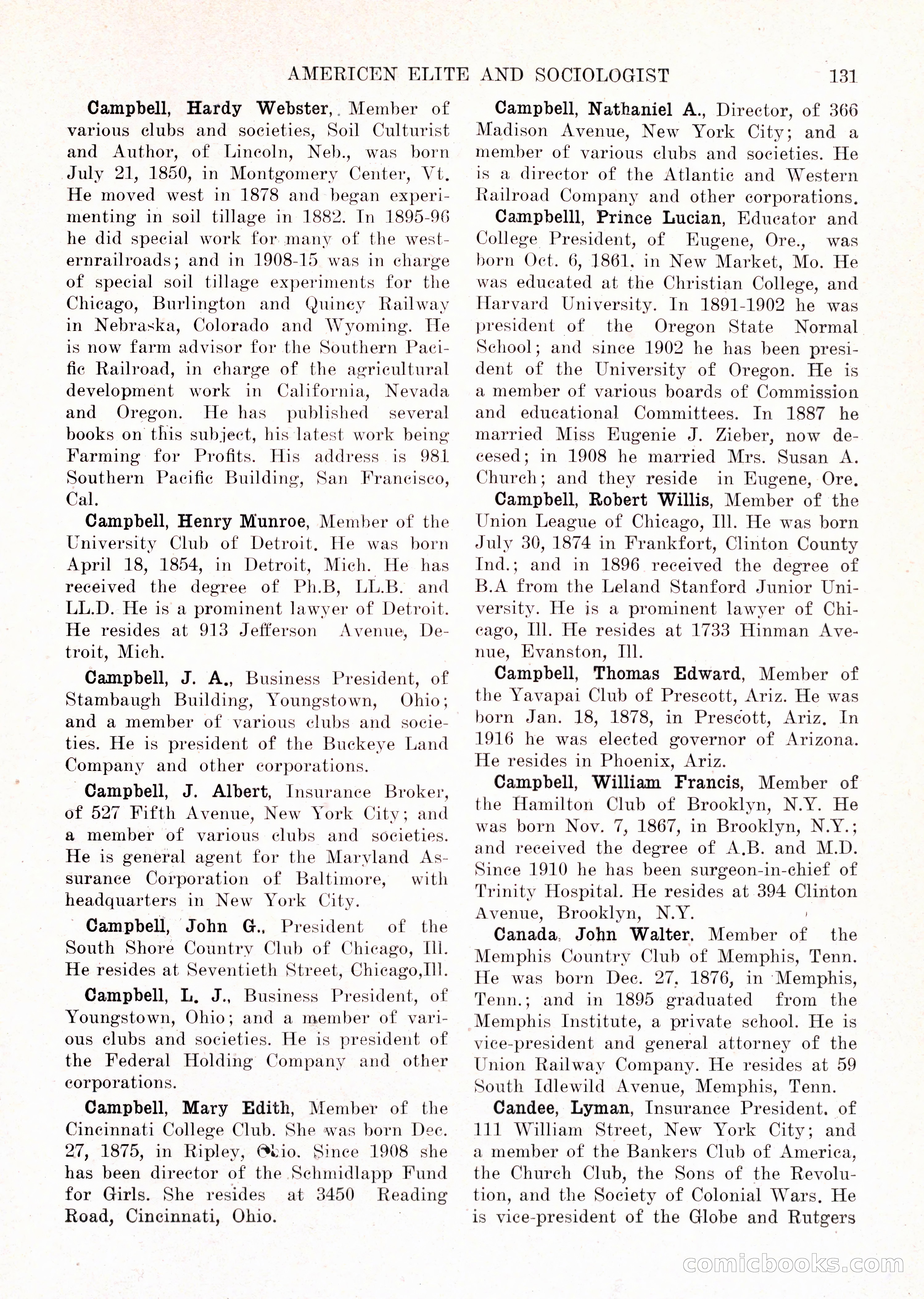 The American Elite and Sociologist Blue Book — page 115 of 396
