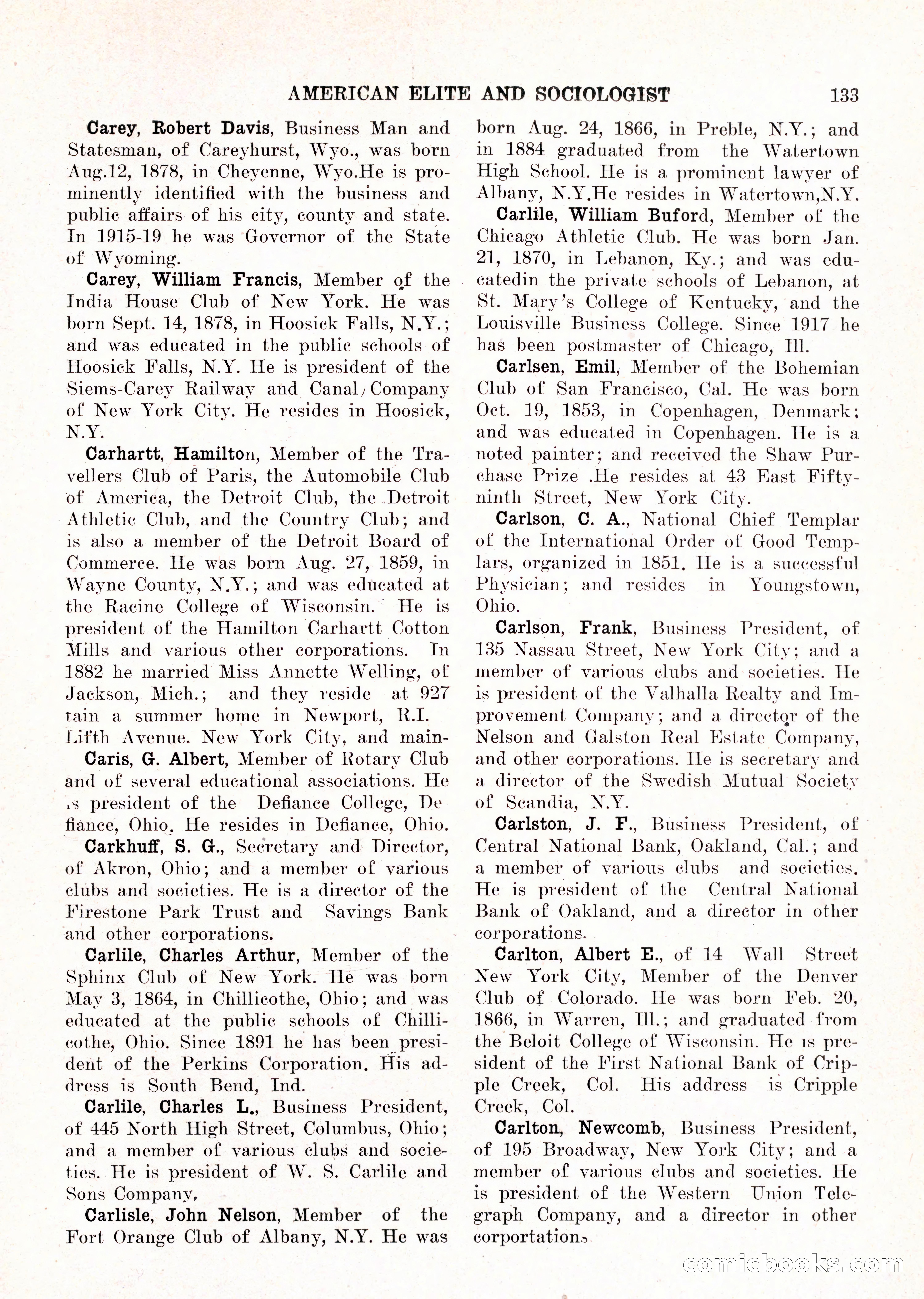 The American Elite and Sociologist Blue Book — page 117 of 396