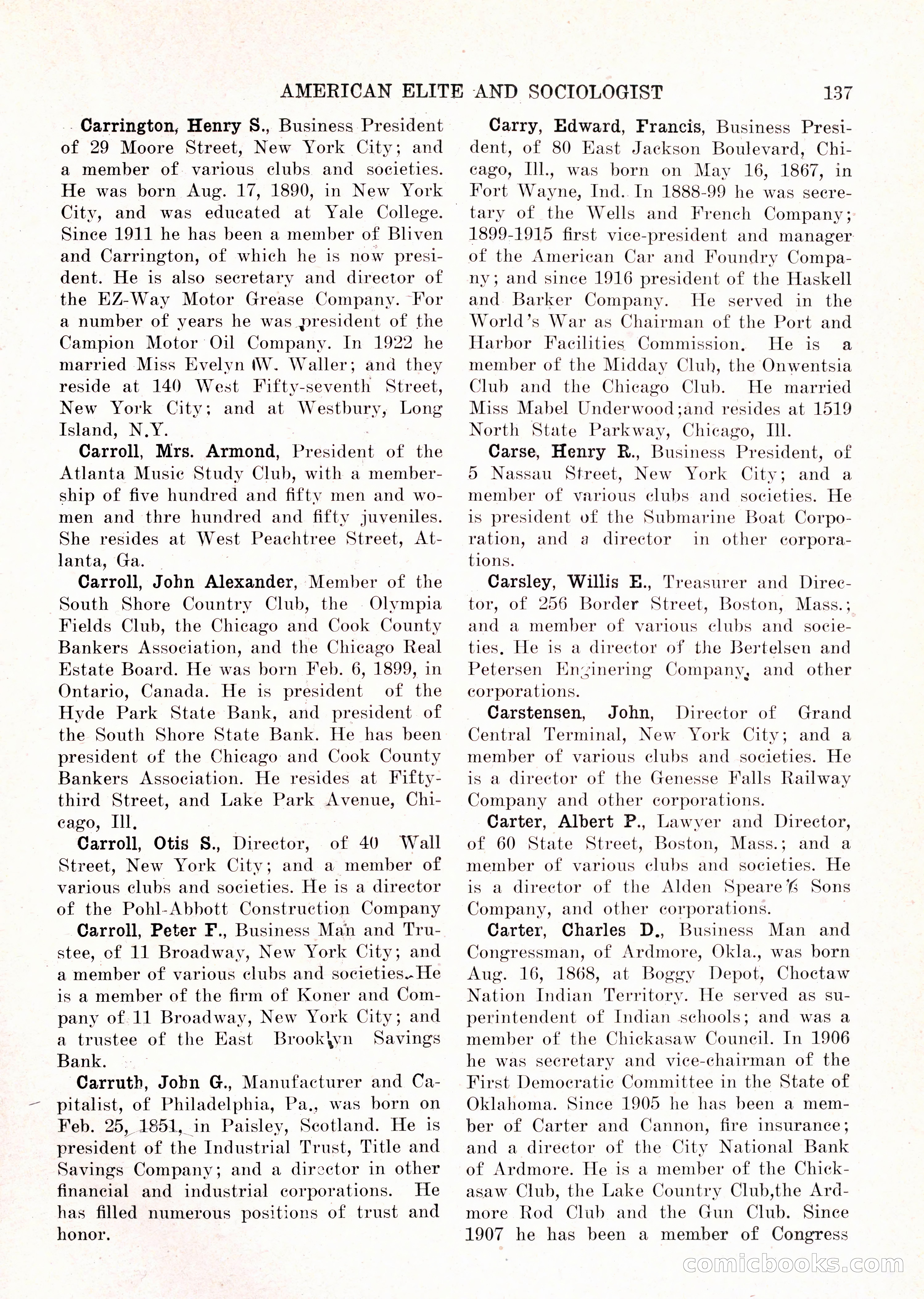 The American Elite and Sociologist Blue Book — page 121 of 396