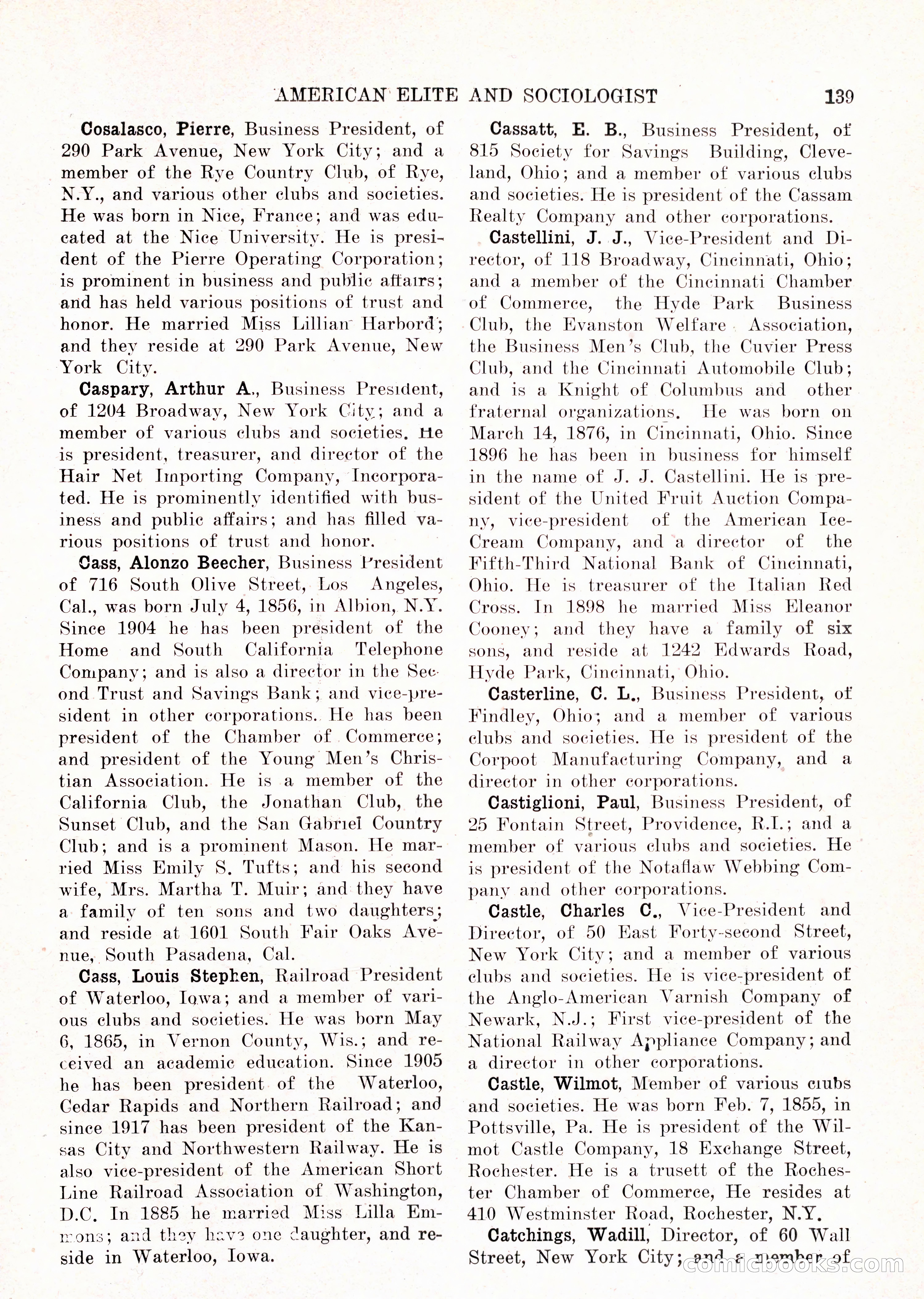 The American Elite and Sociologist Blue Book — page 123 of 396