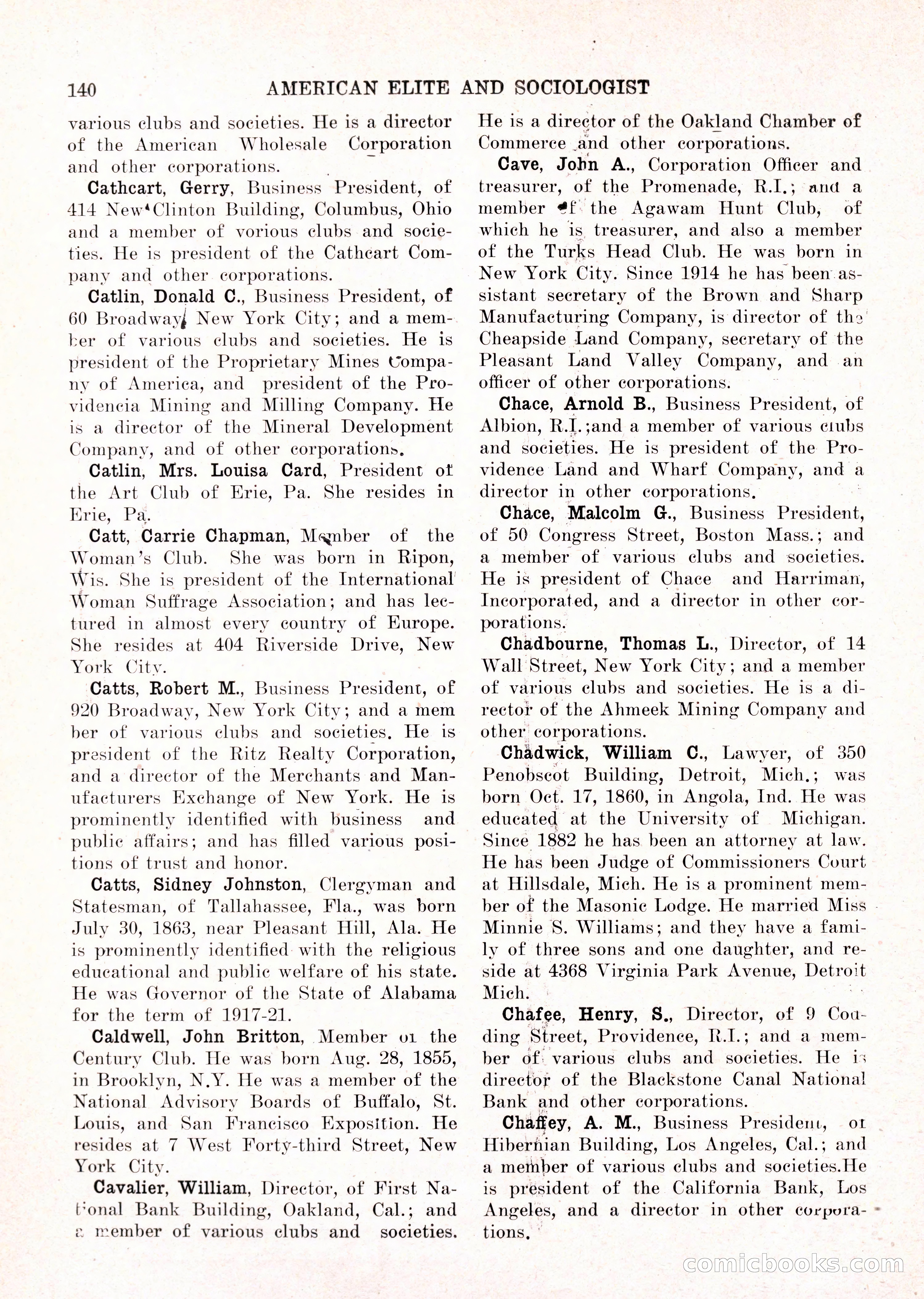 The American Elite and Sociologist Blue Book — page 124 of 396