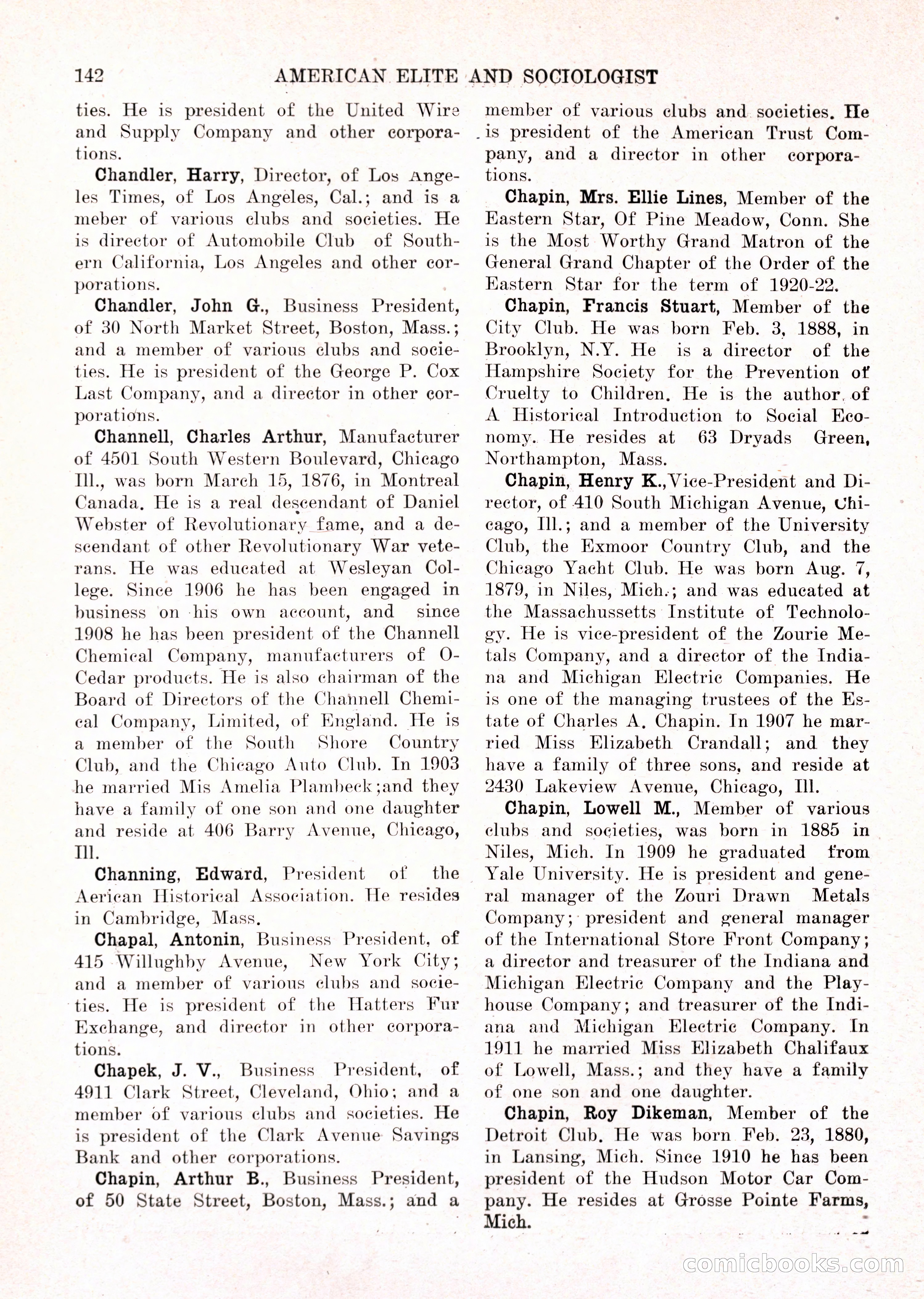 The American Elite and Sociologist Blue Book — page 126 of 396