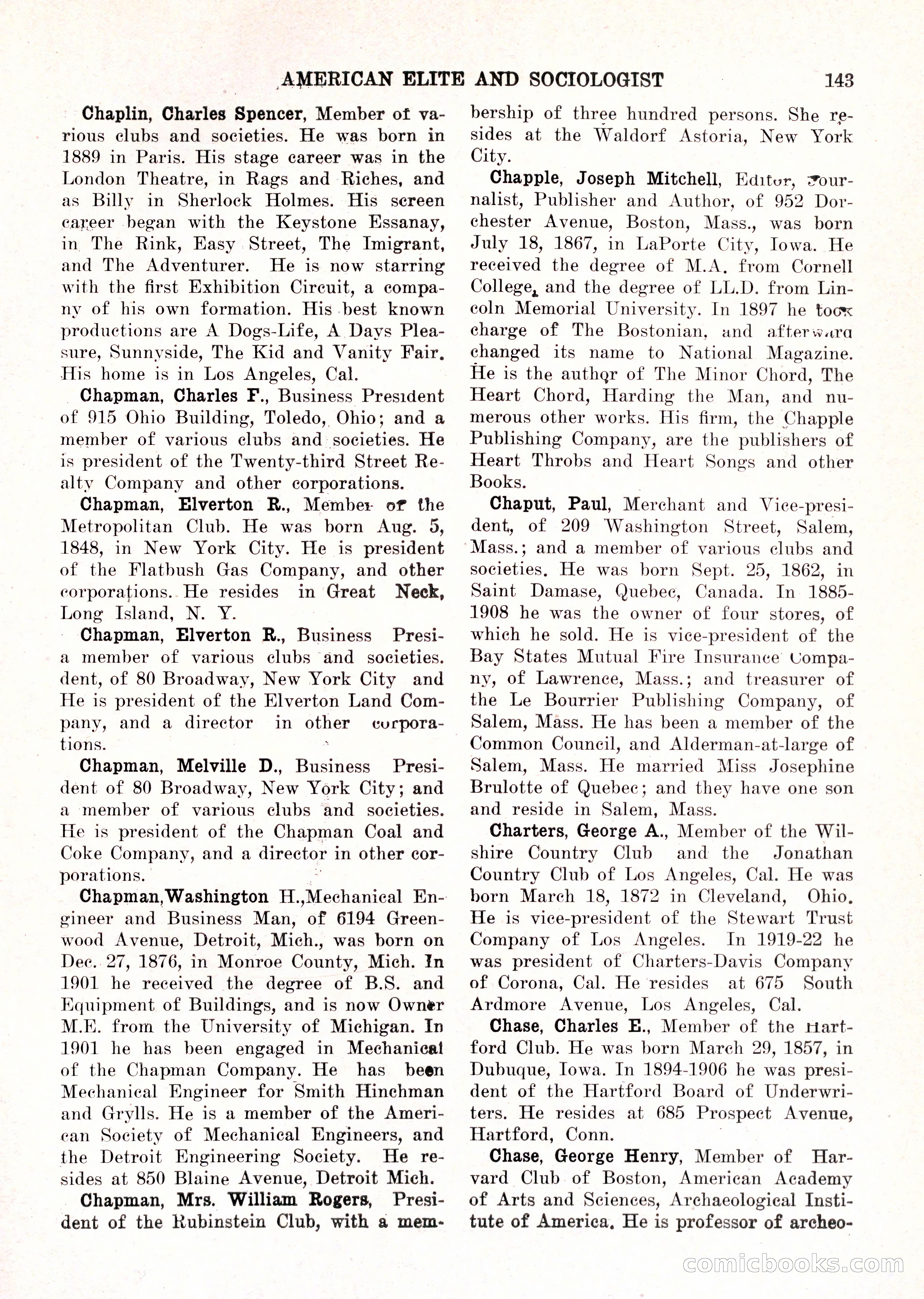 The American Elite and Sociologist Blue Book — page 127 of 396