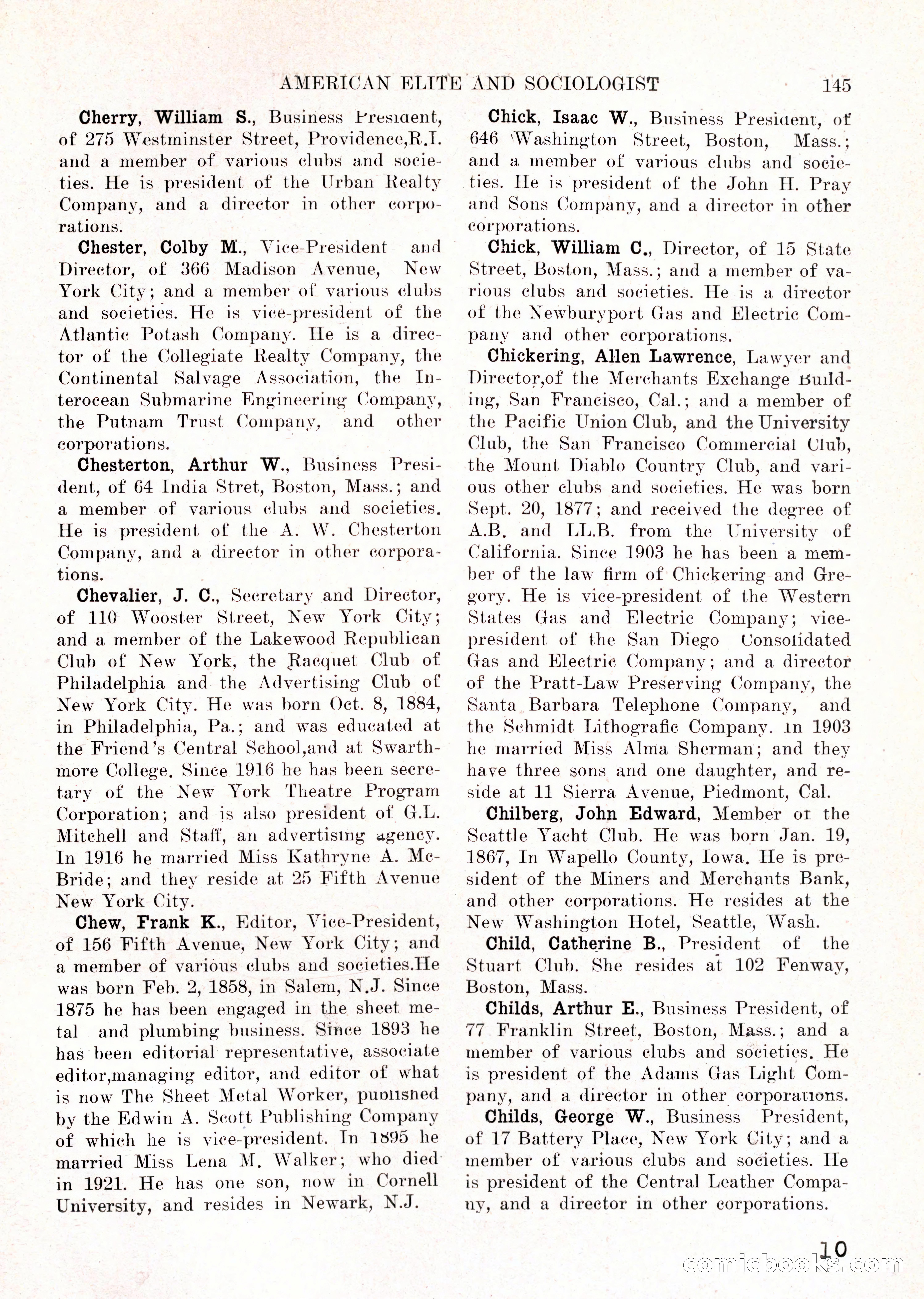 The American Elite and Sociologist Blue Book — page 129 of 396