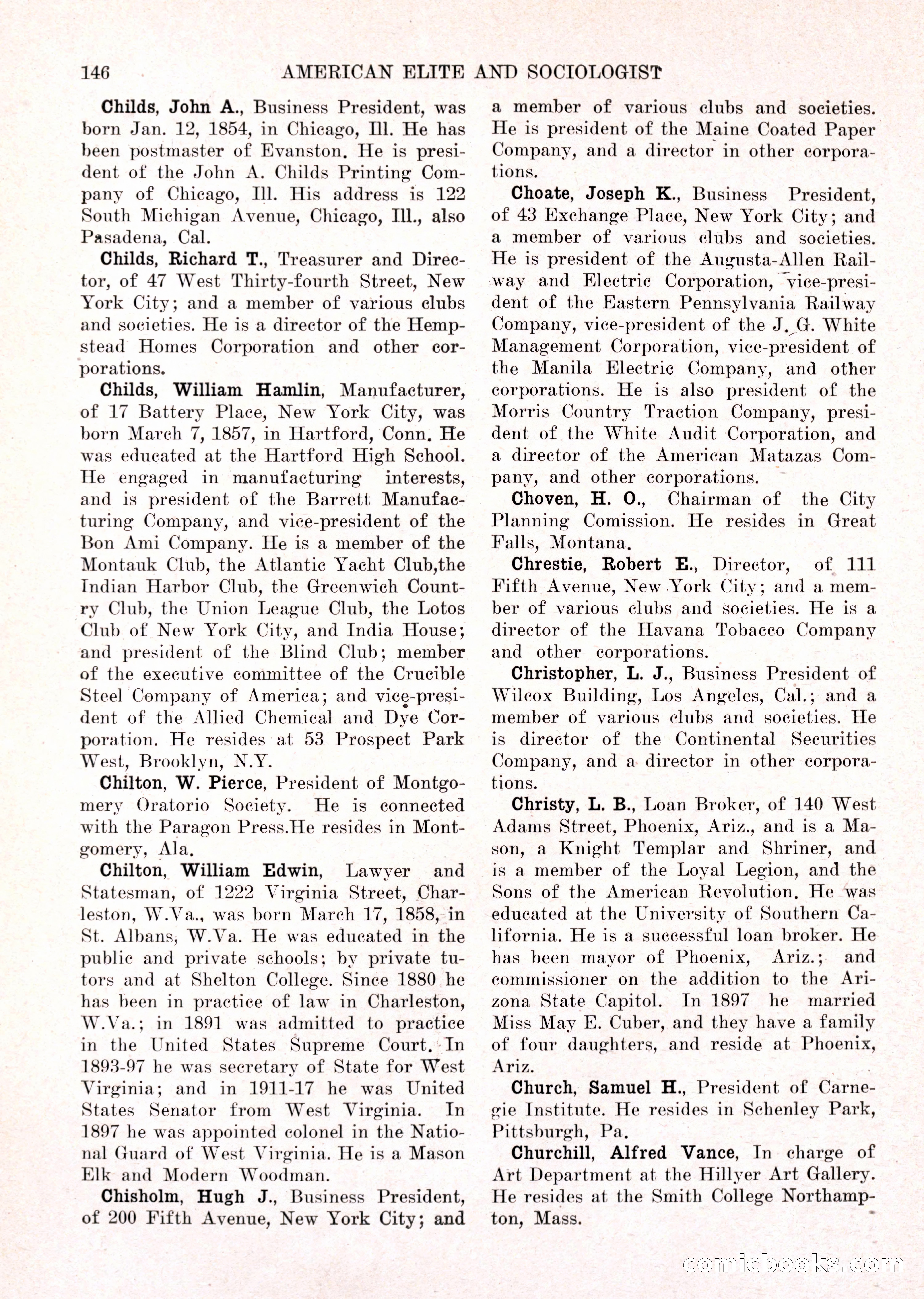 The American Elite and Sociologist Blue Book — page 130 of 396