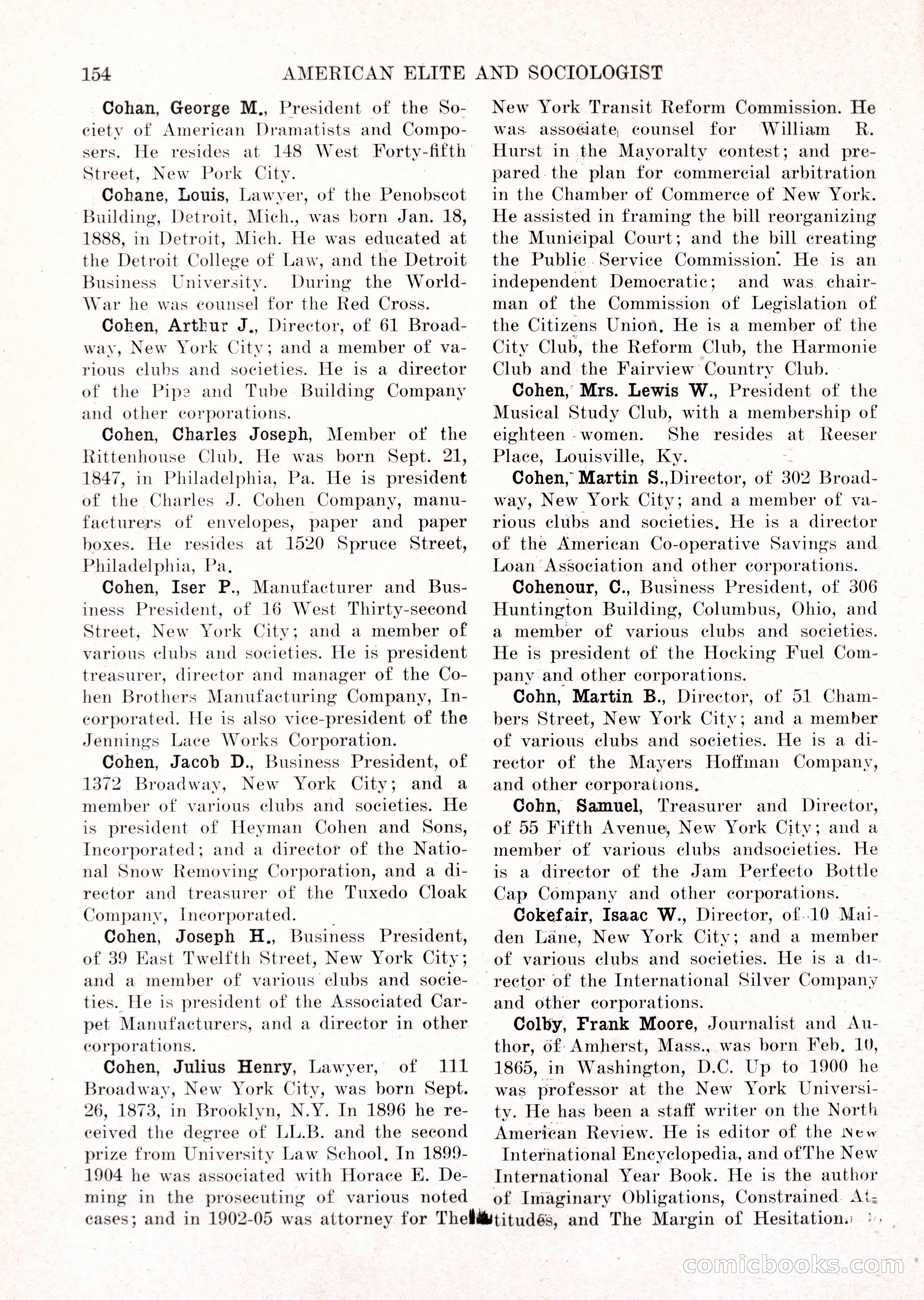 The American Elite and Sociologist Blue Book — page 138 of 396