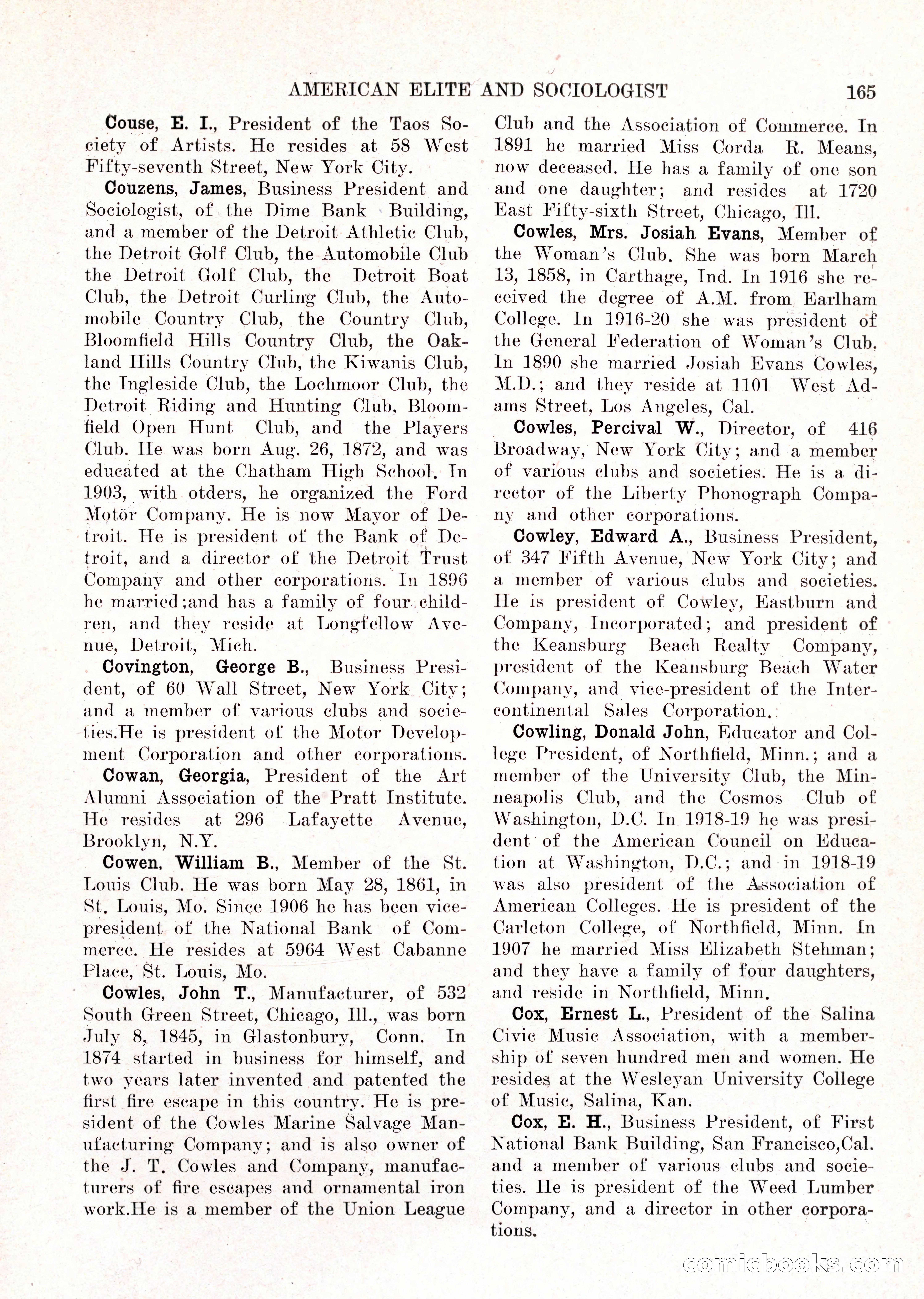 The American Elite and Sociologist Blue Book — page 149 of 396
